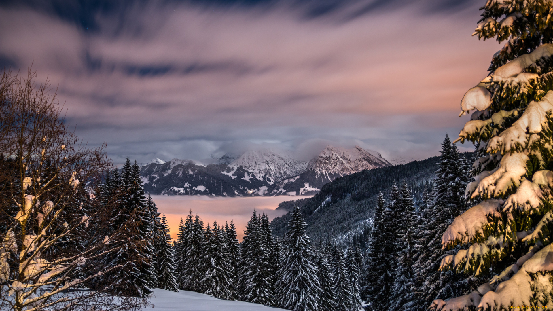 природа, зима, простор