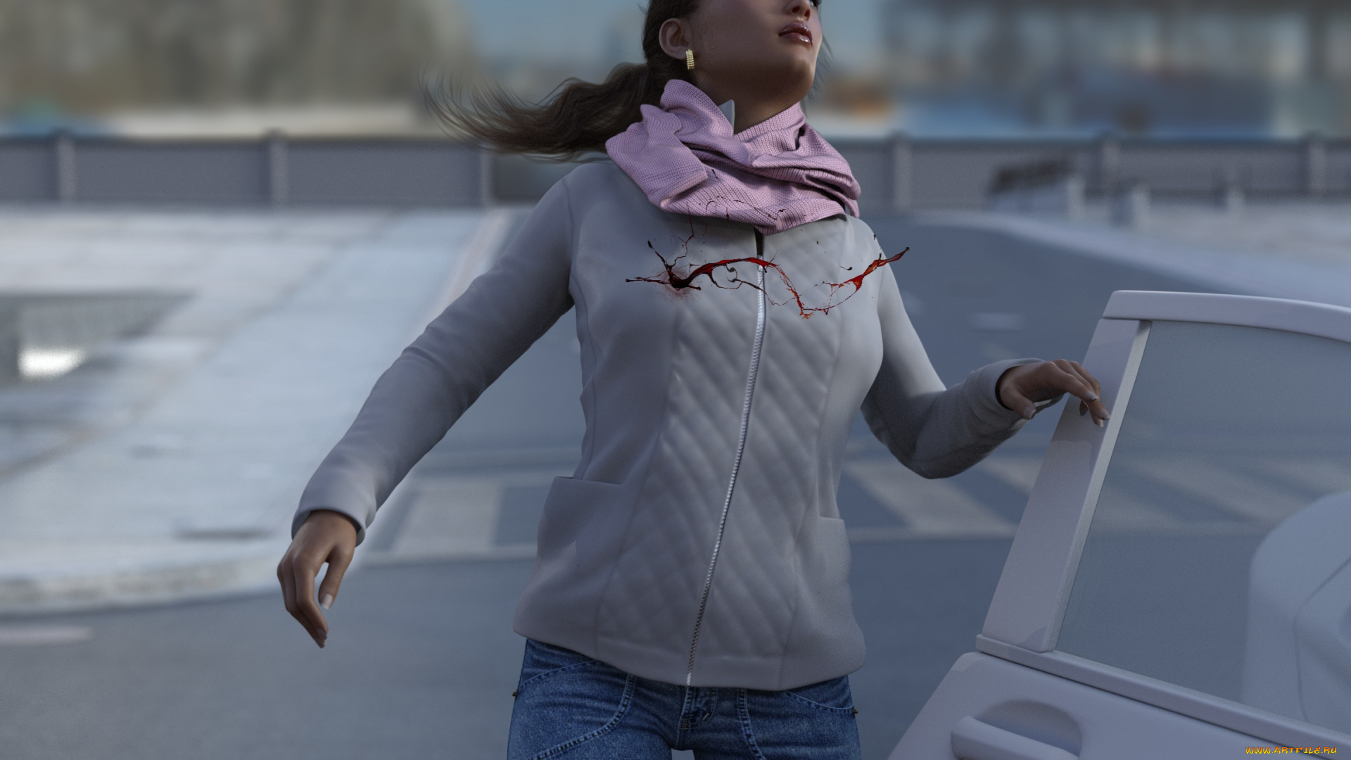 she, wolf, 3д, графика, фантазия, , fantasy, персонаж