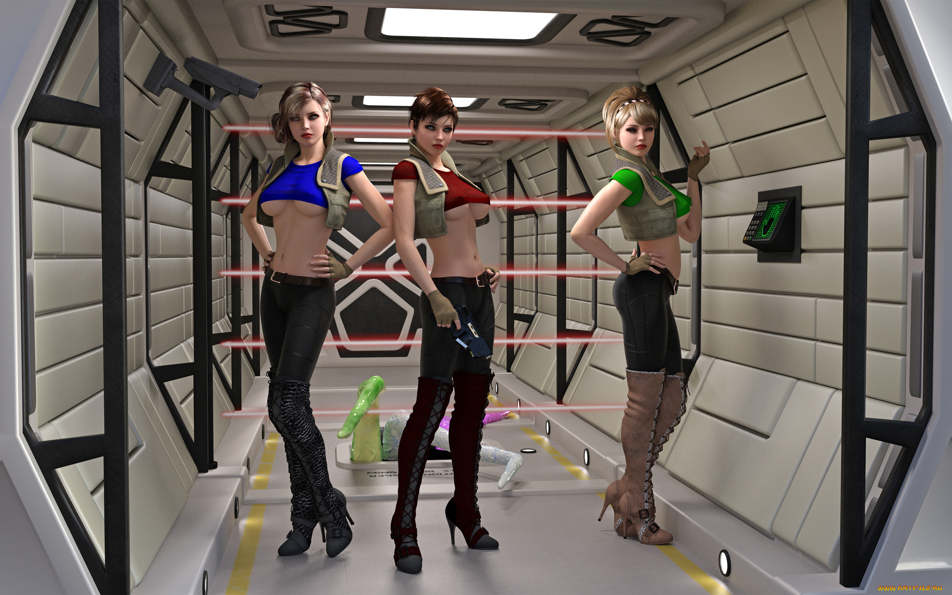 3д, графика, фантазия, , fantasy, фон, взгляд, девушки