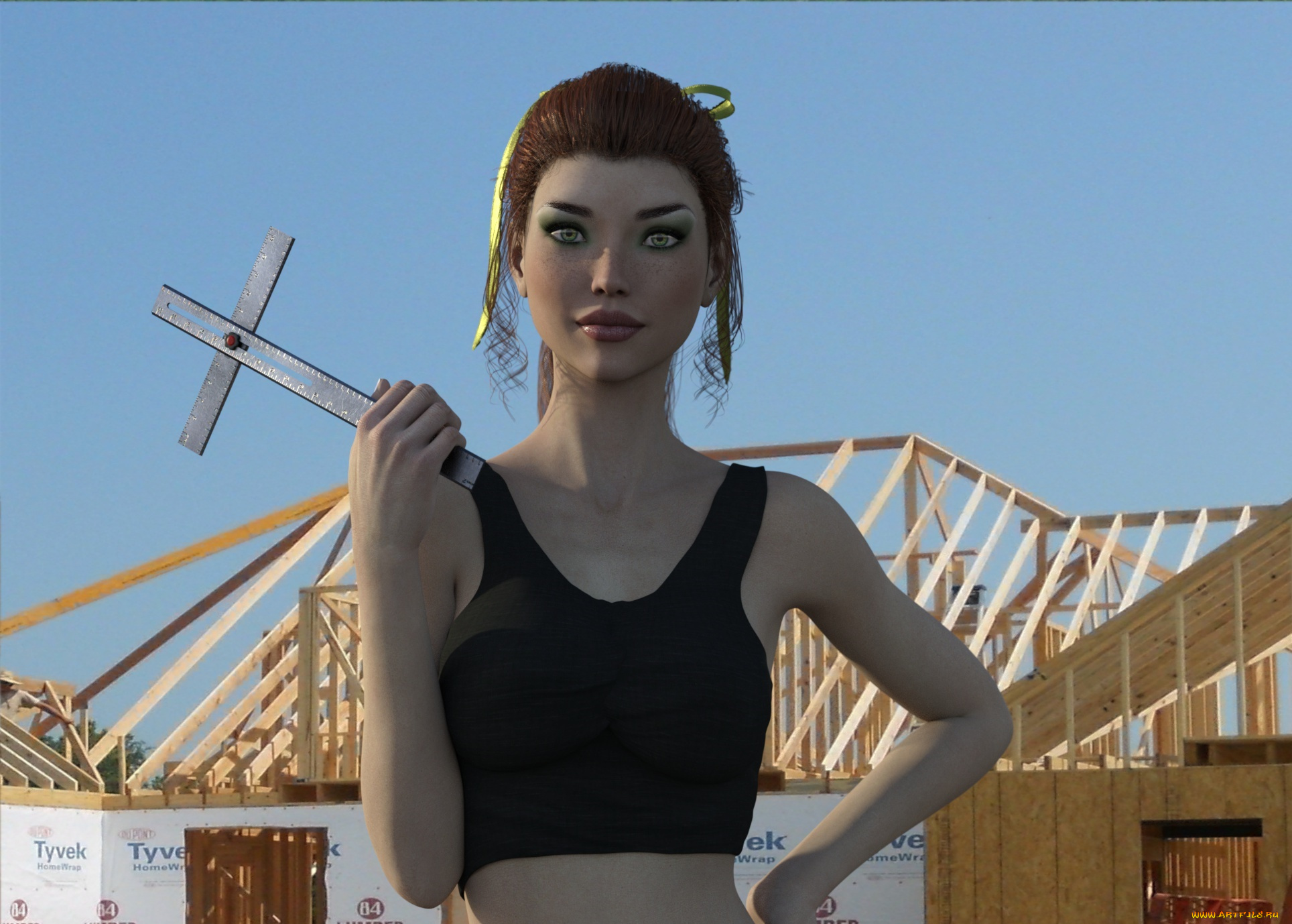 3д, графика, люди, , people, фон, взгляд, девушка