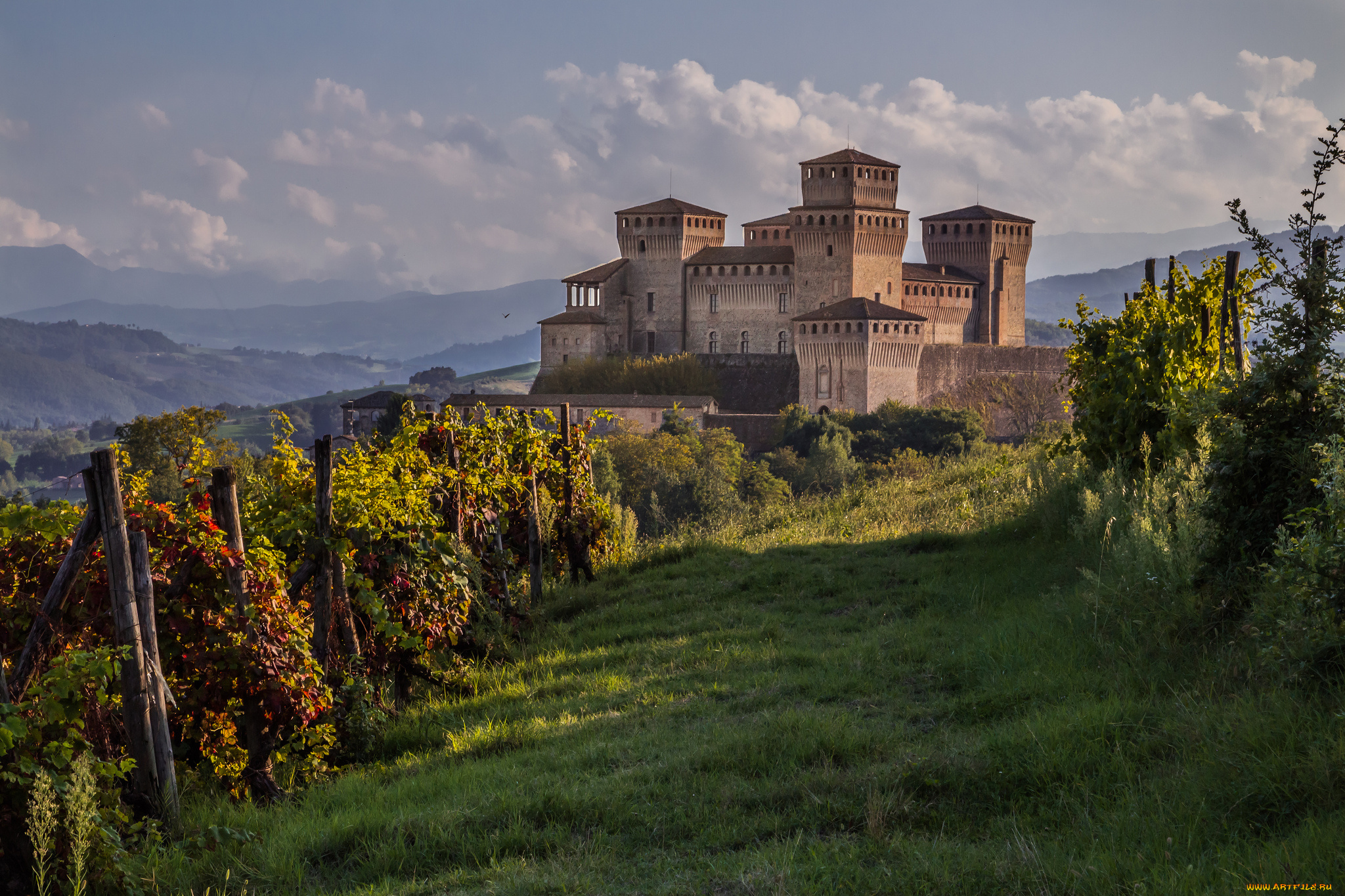 castello, di, torrechiara, , provincia, di, parma, города, замки, италии, замок, виноградник