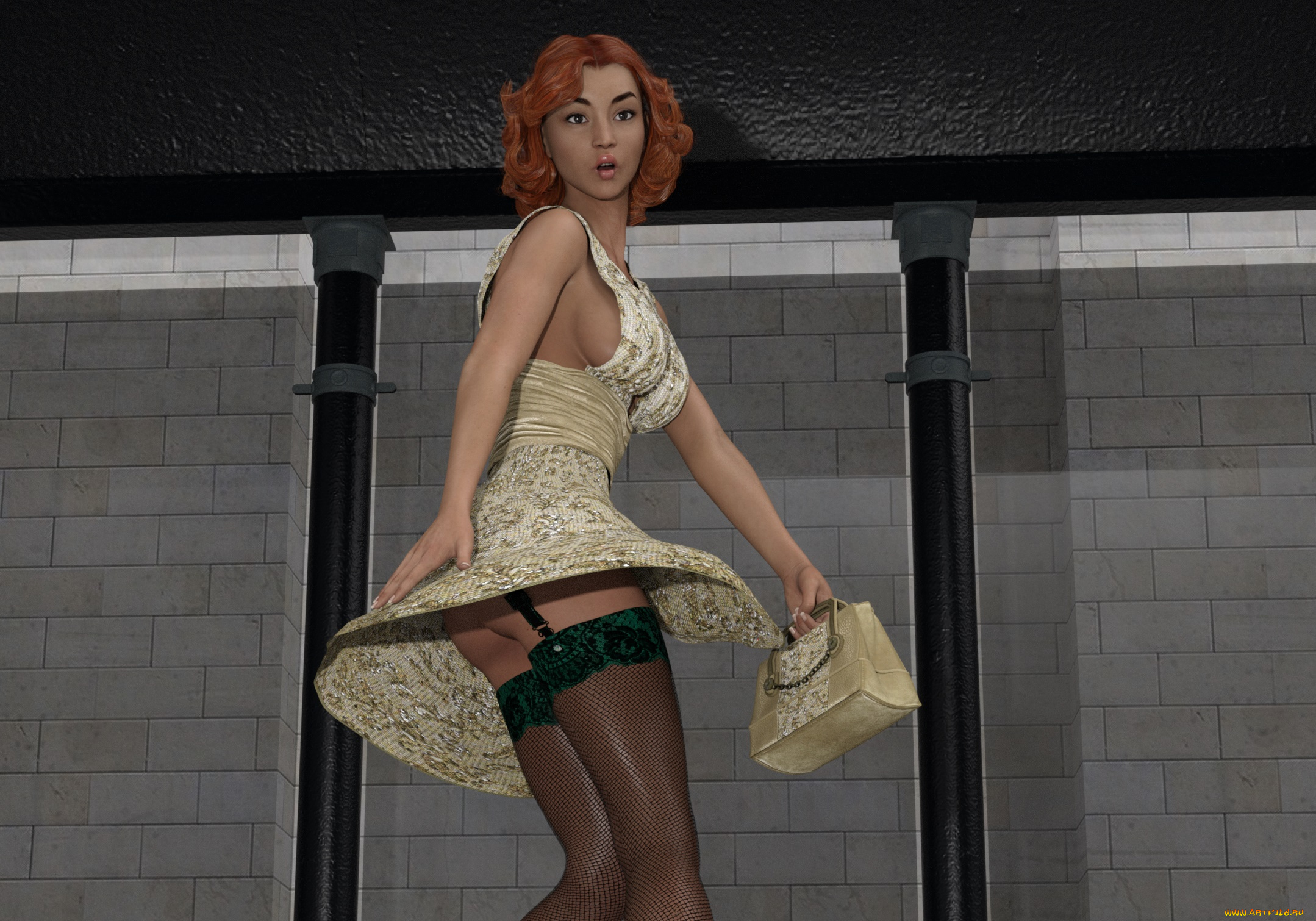 3д, графика, люди, , people, девушка, взгляд, фон