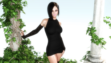 Картинка 3д+графика люди+ people фон взгляд девушка