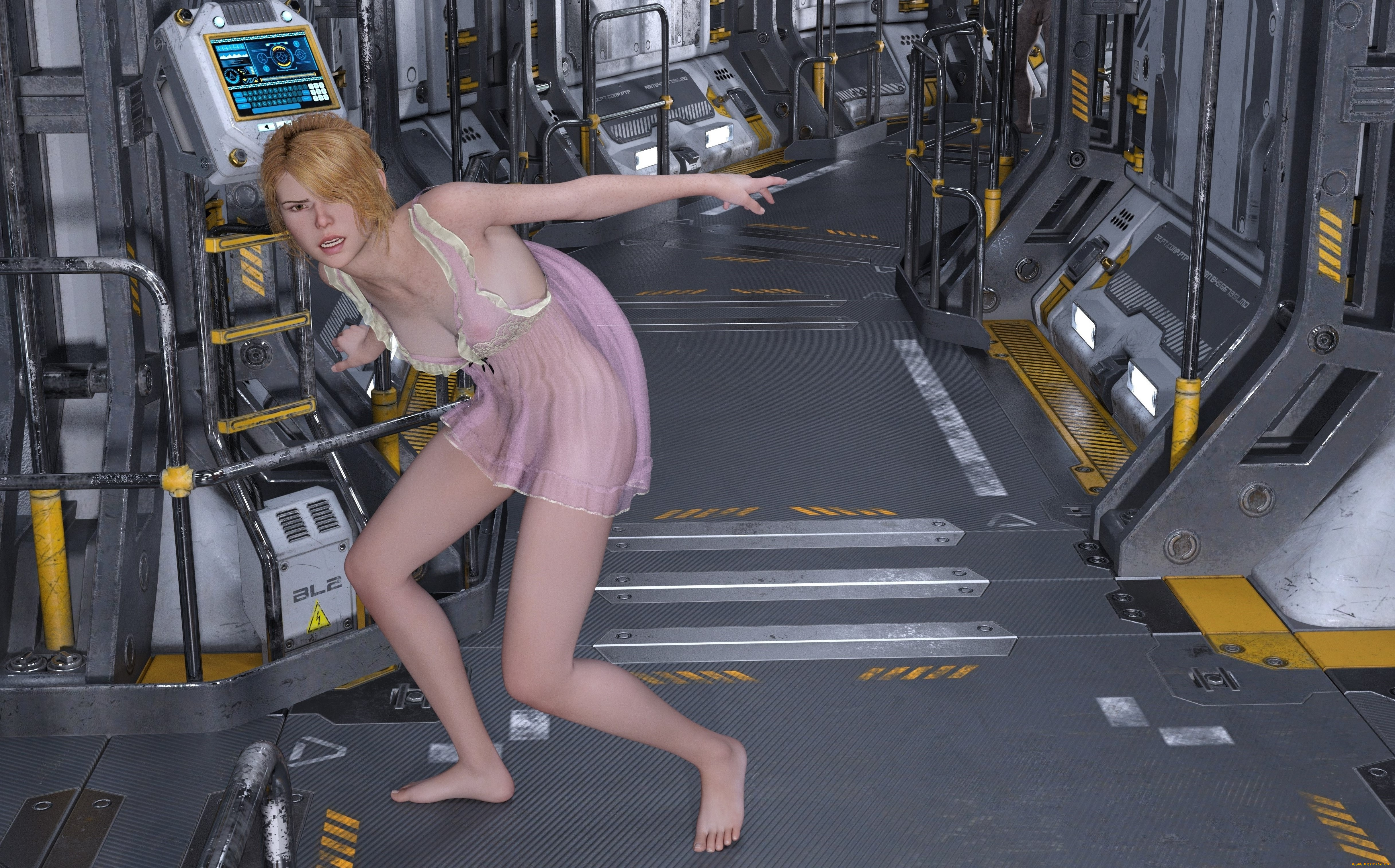 3д, графика, фантазия, , fantasy, фон, взгляд, девушка