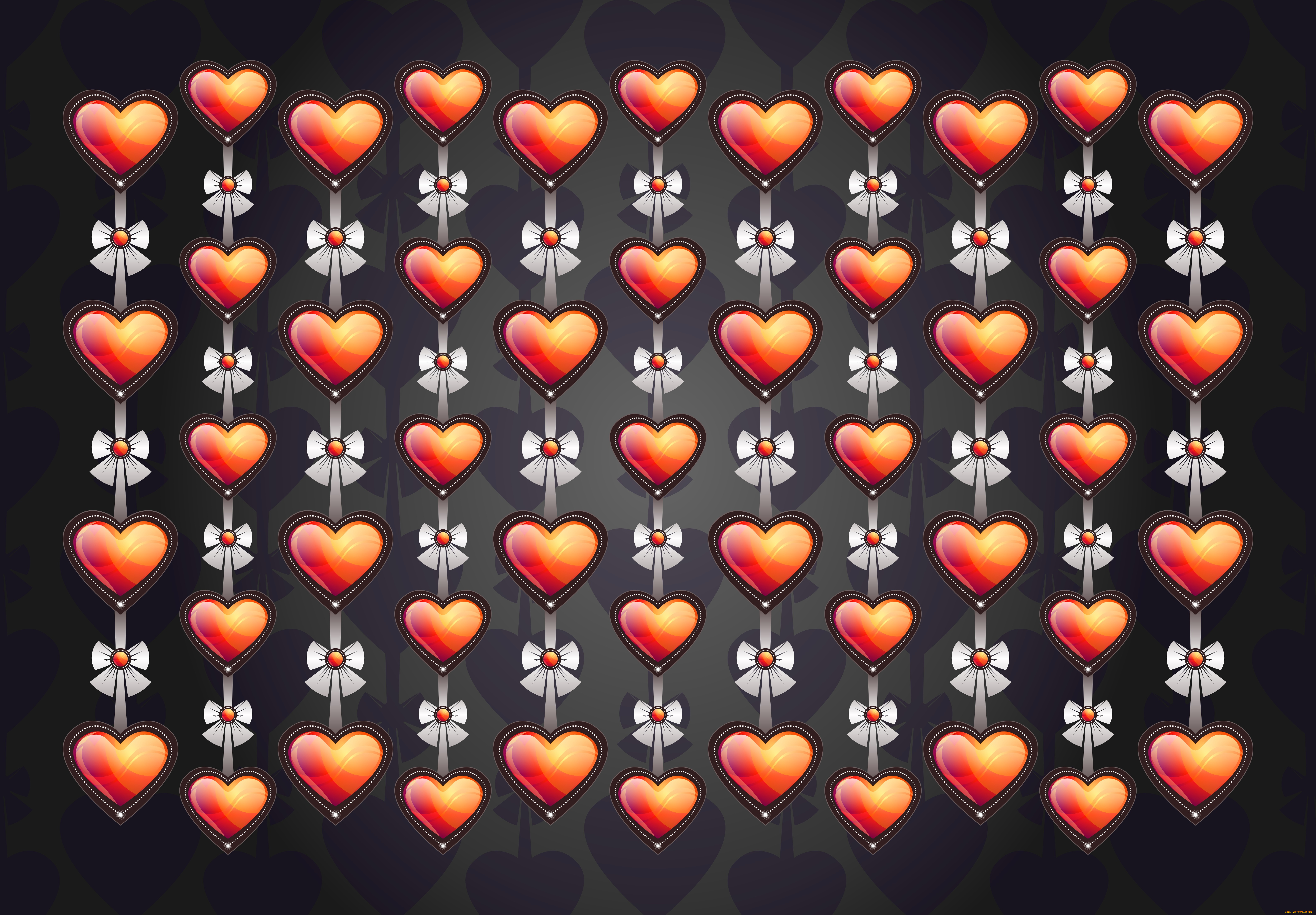 векторная, графика, сердечки, , hearts, фон, сердечки
