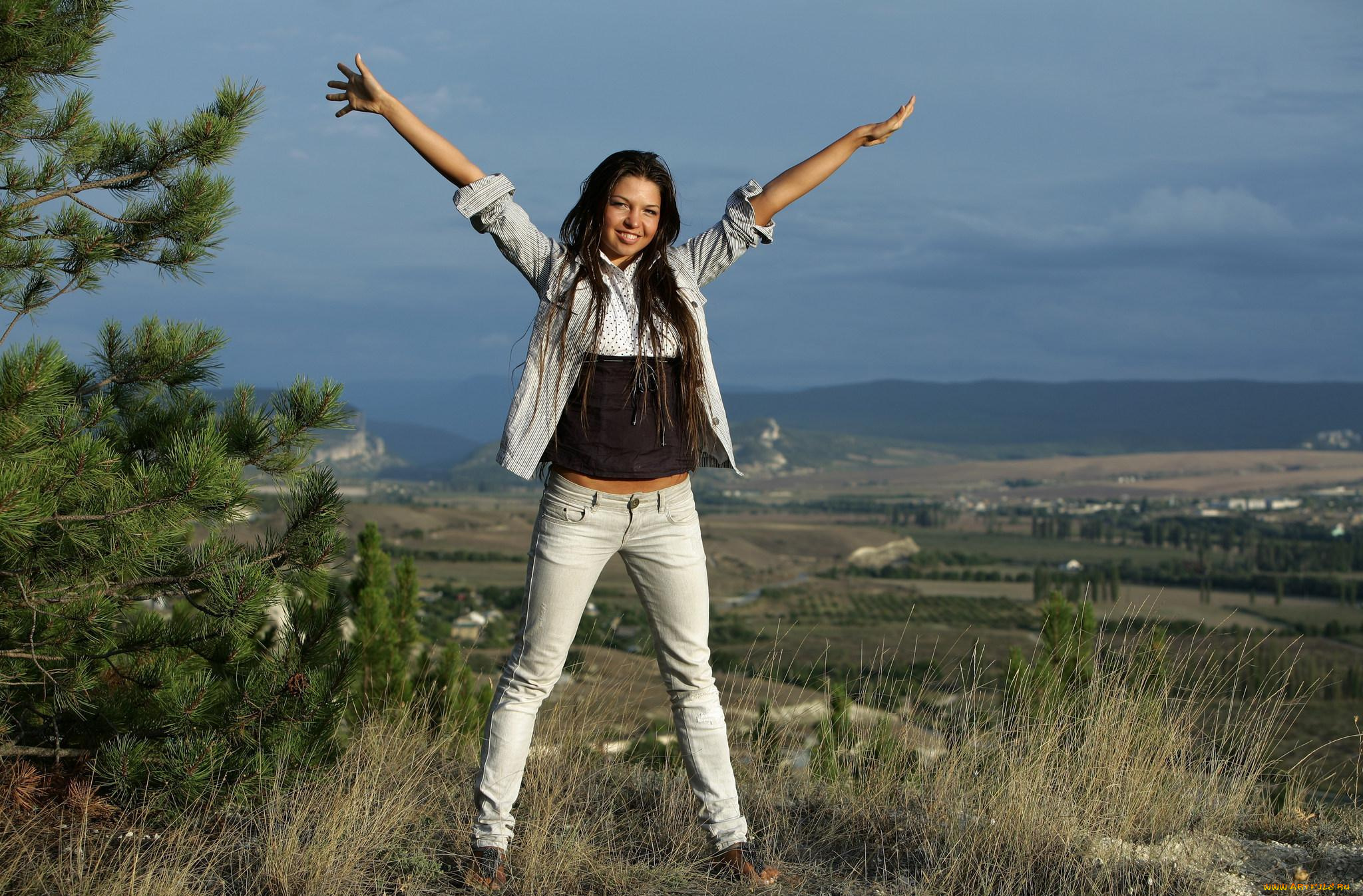 девушки, -unsort, , брюнетки, темноволосые, джинсы, рубашка, брюнетка, панорама