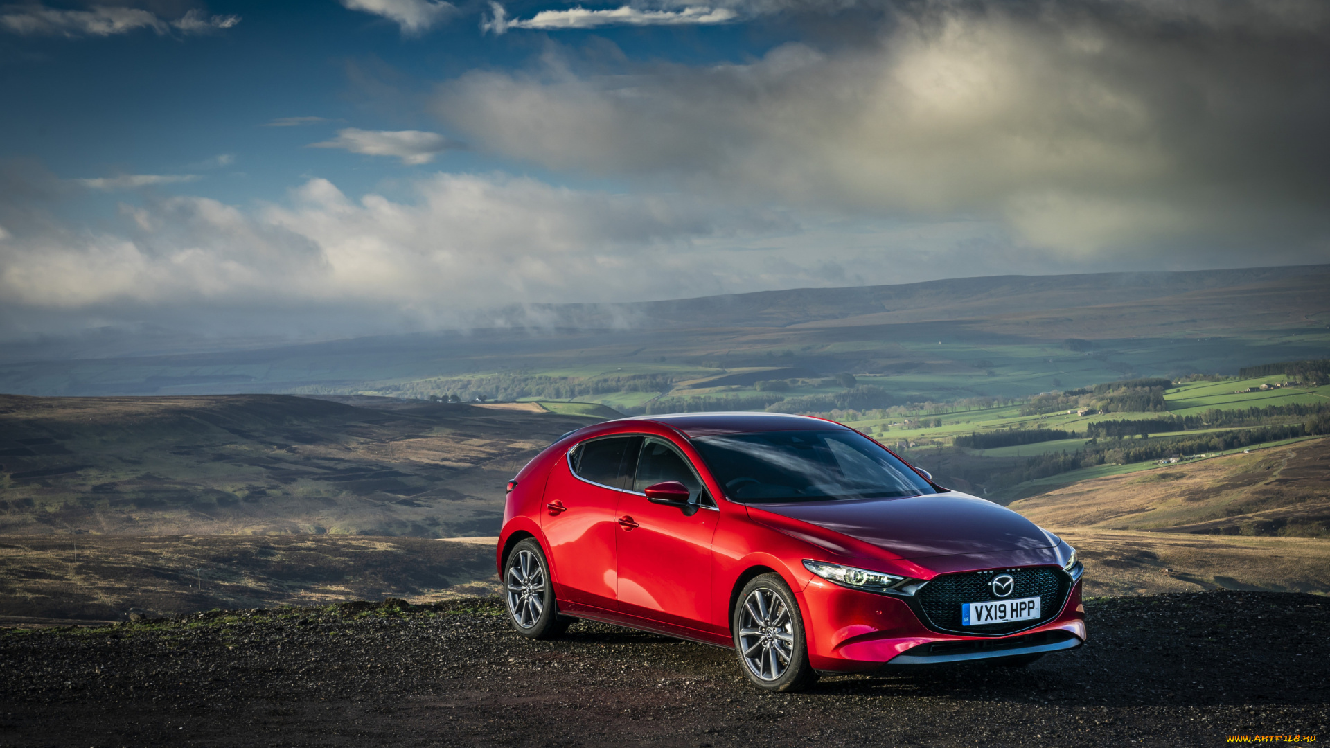 2020, mazda, 3, skyactiv-g, автомобили, mazda, 3, 2020, skyactiv, g, вид, спереди, экстерьер, красный, хэтчбек, японские