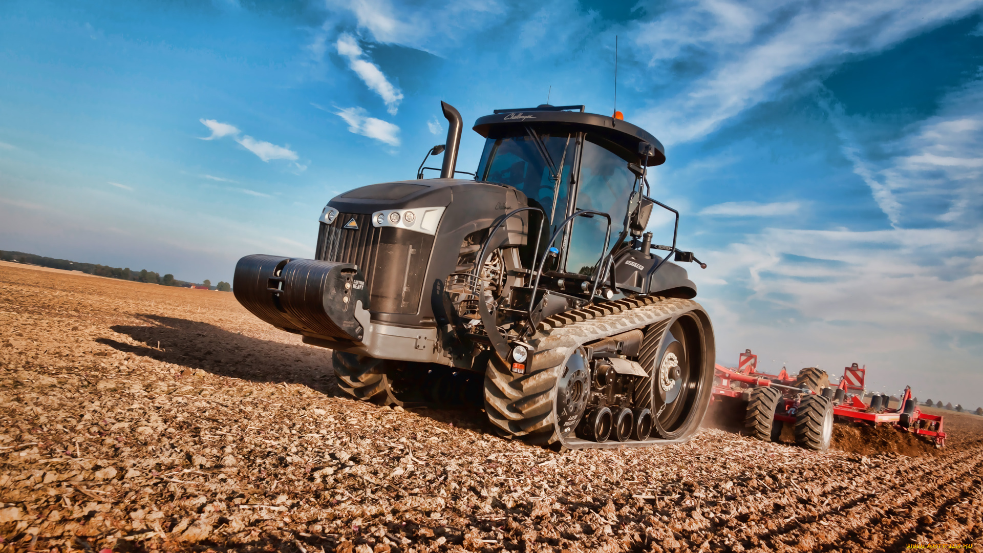 техника, тракторы, на, гусенецах, challenger