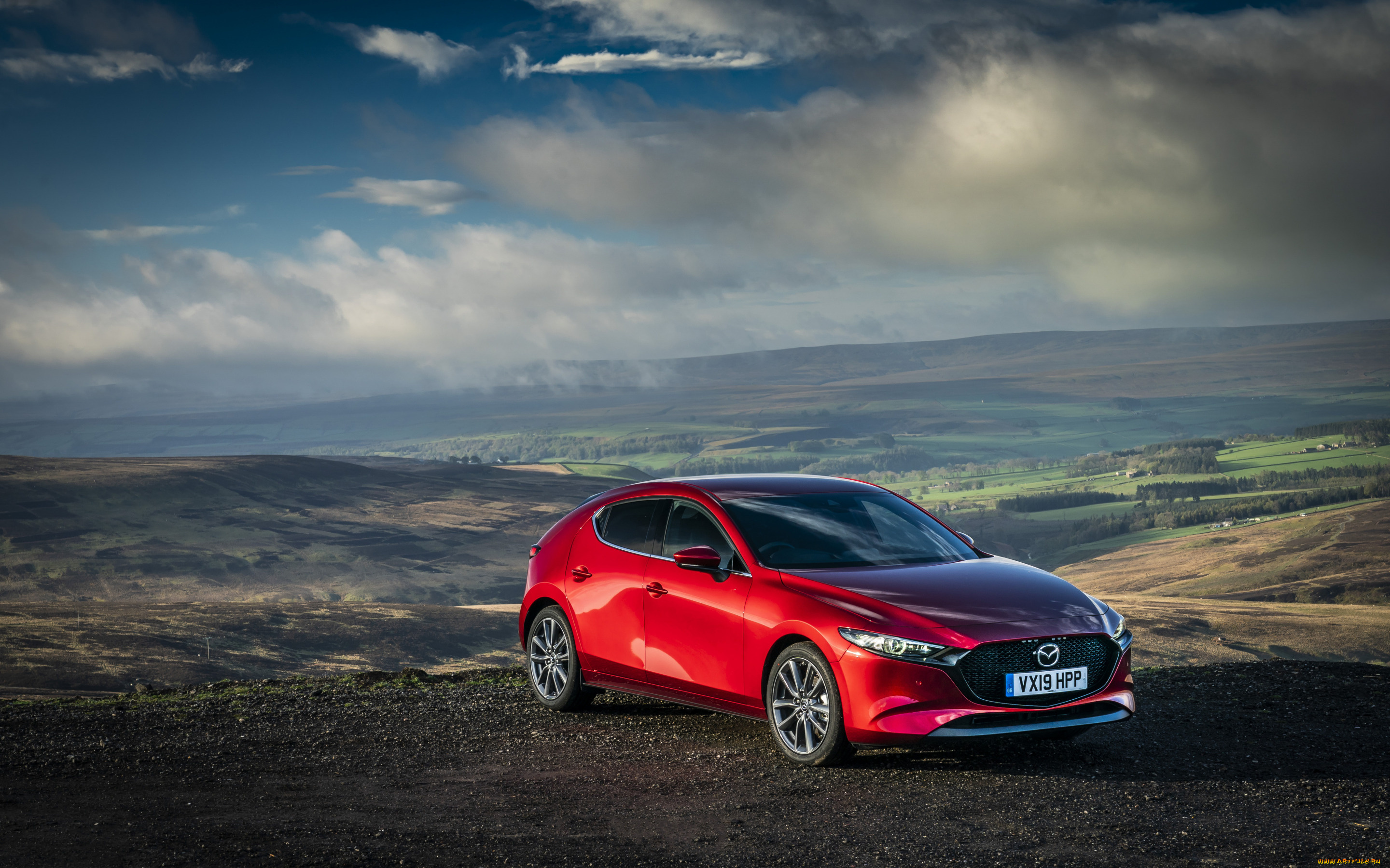 2020, mazda, 3, skyactiv-g, автомобили, mazda, 3, 2020, skyactiv, g, вид, спереди, экстерьер, красный, хэтчбек, японские