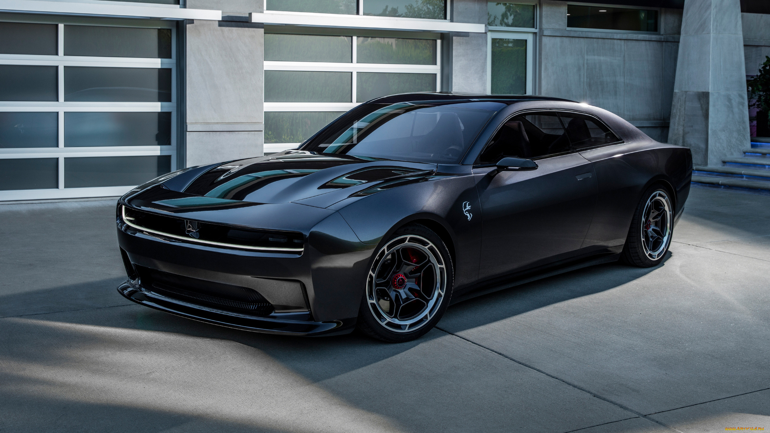 dodge, charger, daytona, srt, concept, , 2024, автомобили, dodge, концепт, charger, daytona, srt, купе, черный, мускул, кар, додж, электрокар