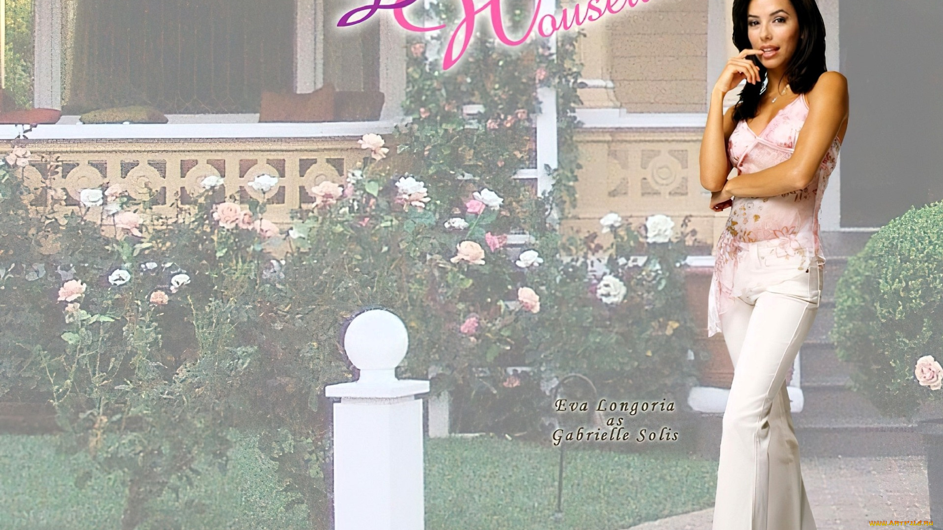 кино, фильмы, desperate, housewives, шатенка, туника, брюки, дом, розы