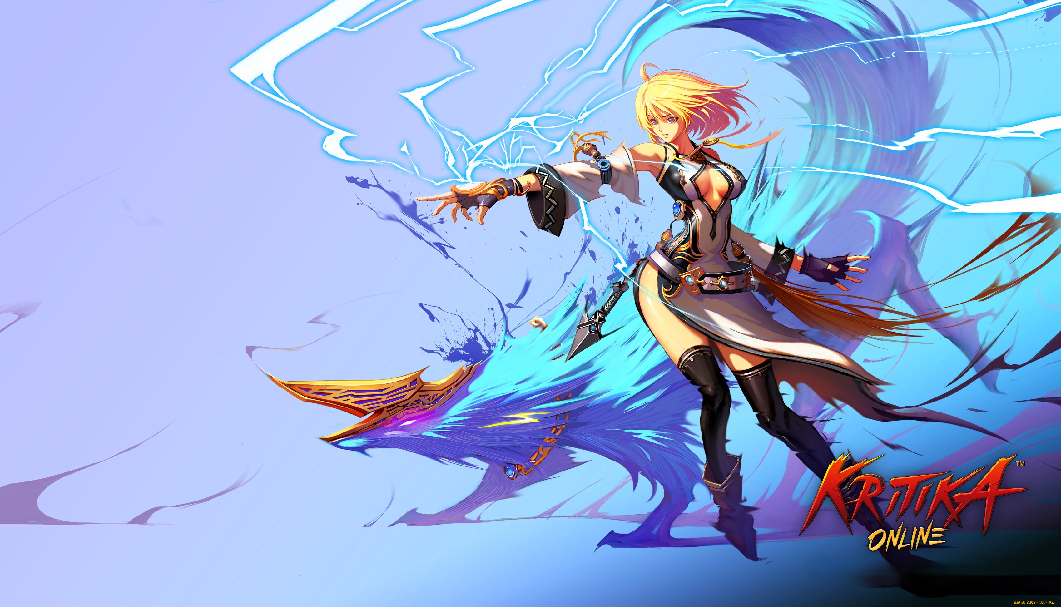 видео, игры, kritika, online, девушка, магия, зверь