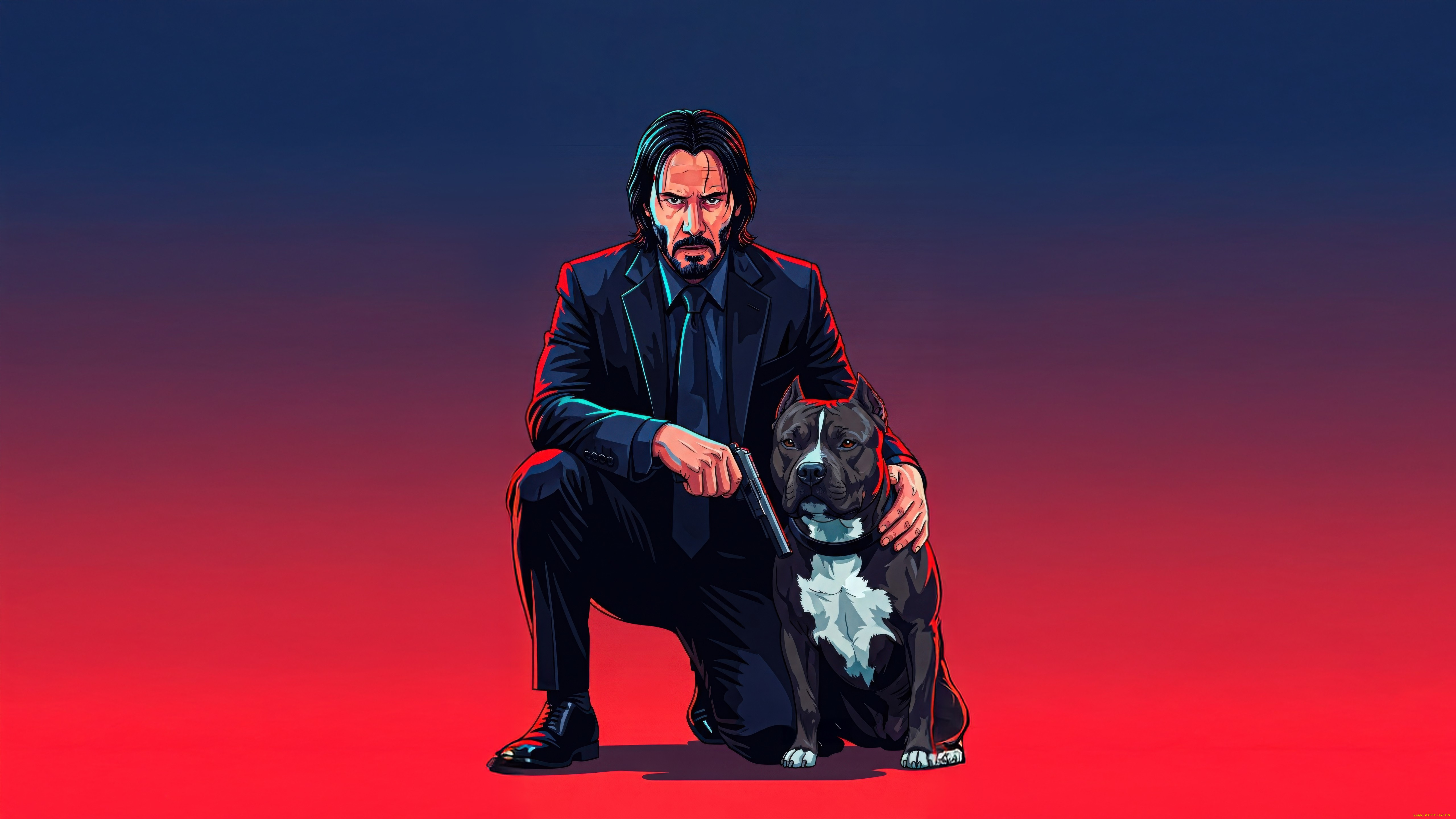 рисованное, кино, , мультфильмы, john, wick