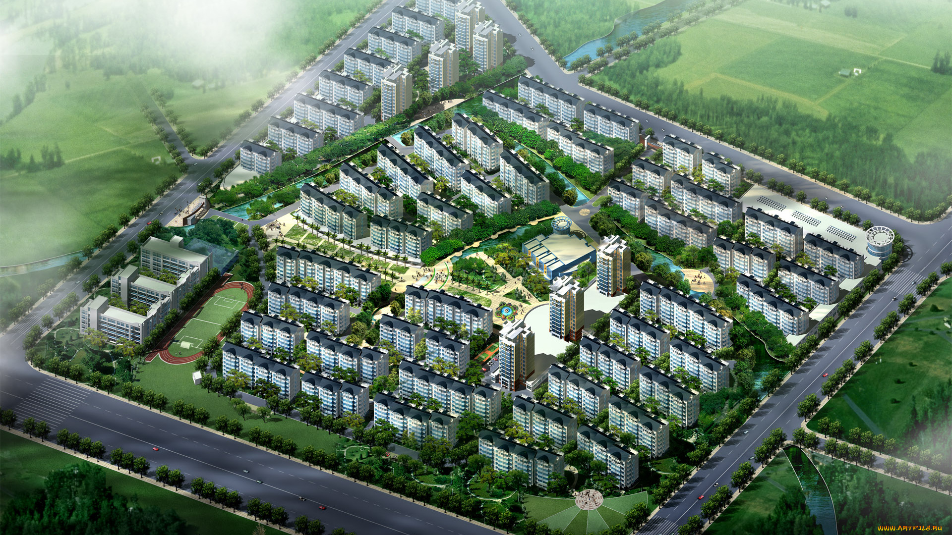 3д, графика, architecture, архитектура