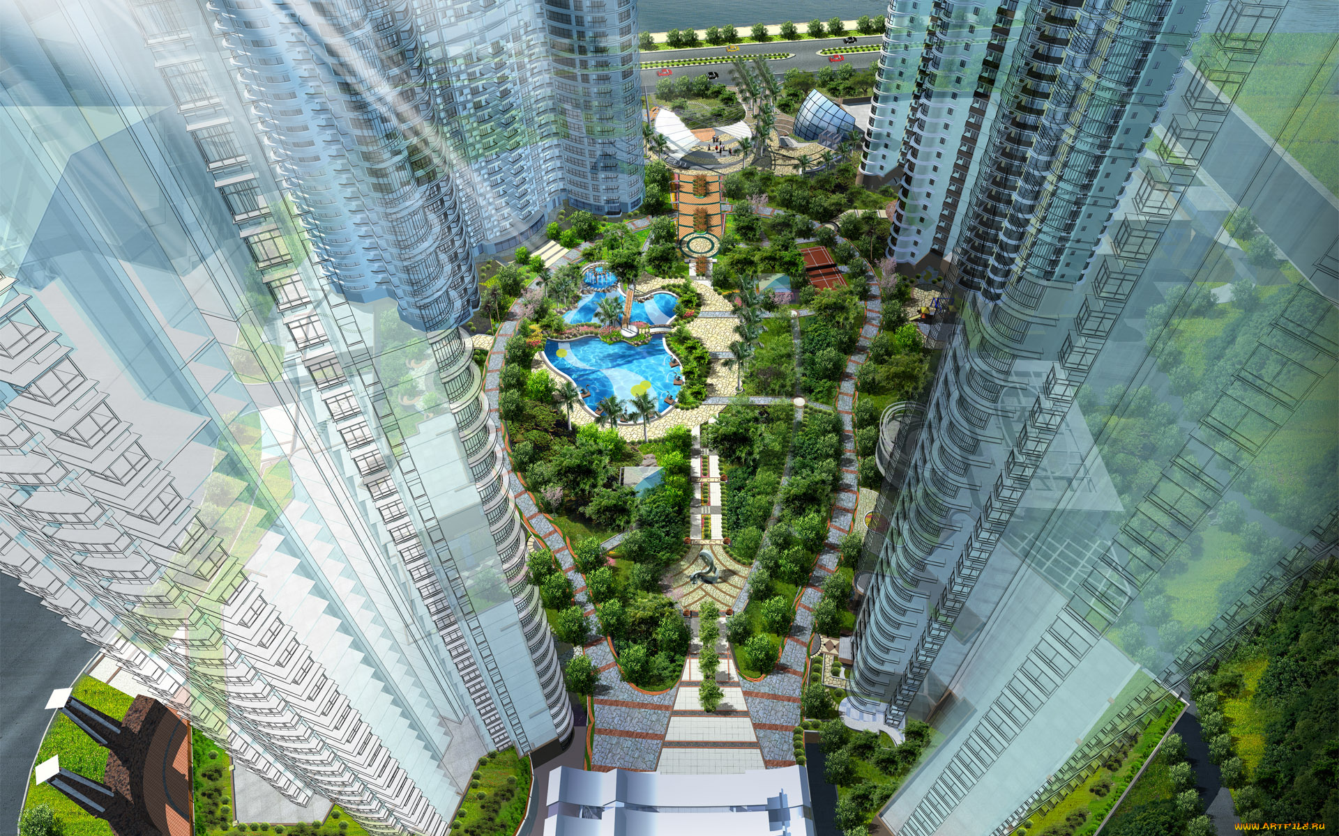 3д, графика, architecture, архитектура