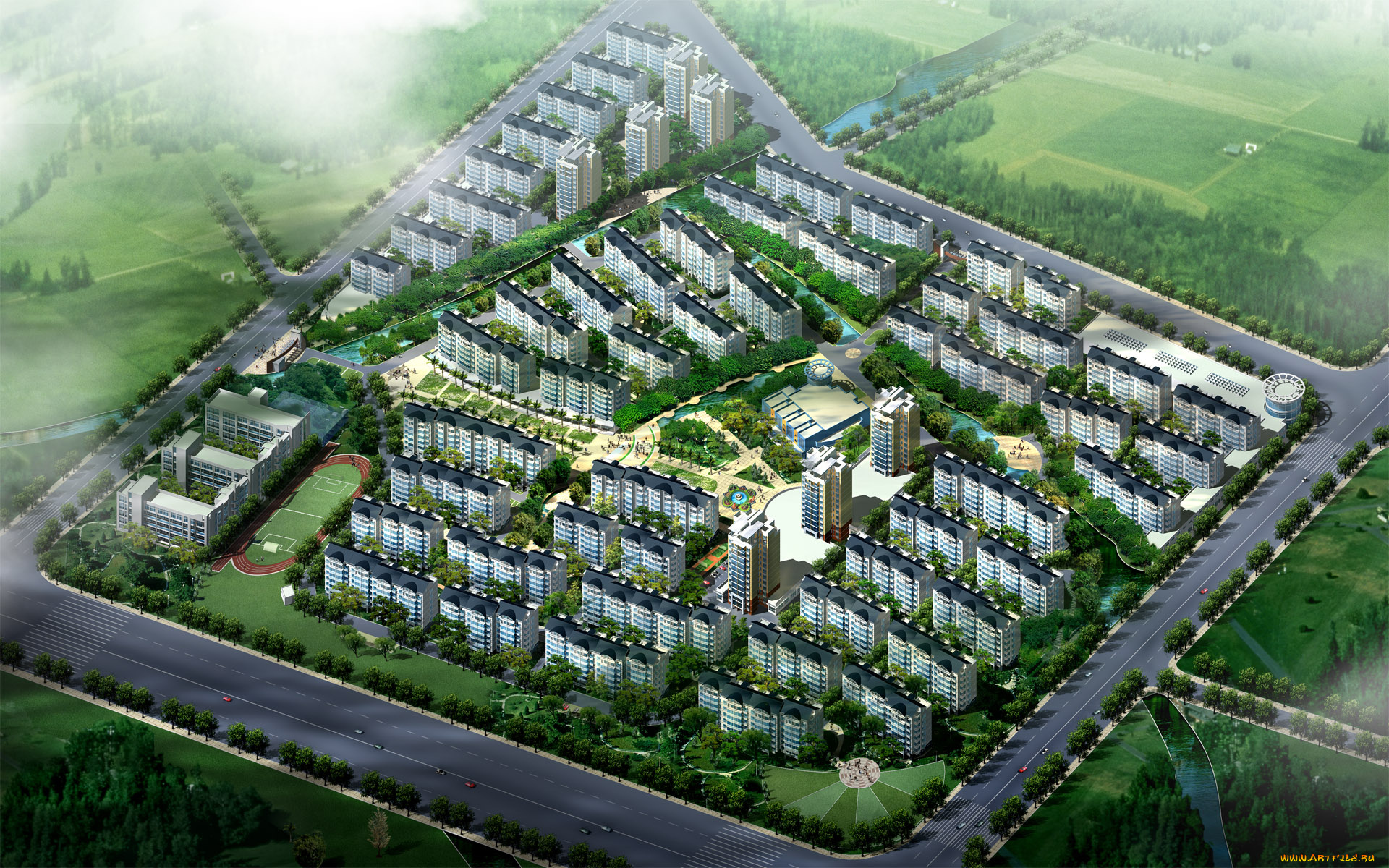 3д, графика, architecture, архитектура