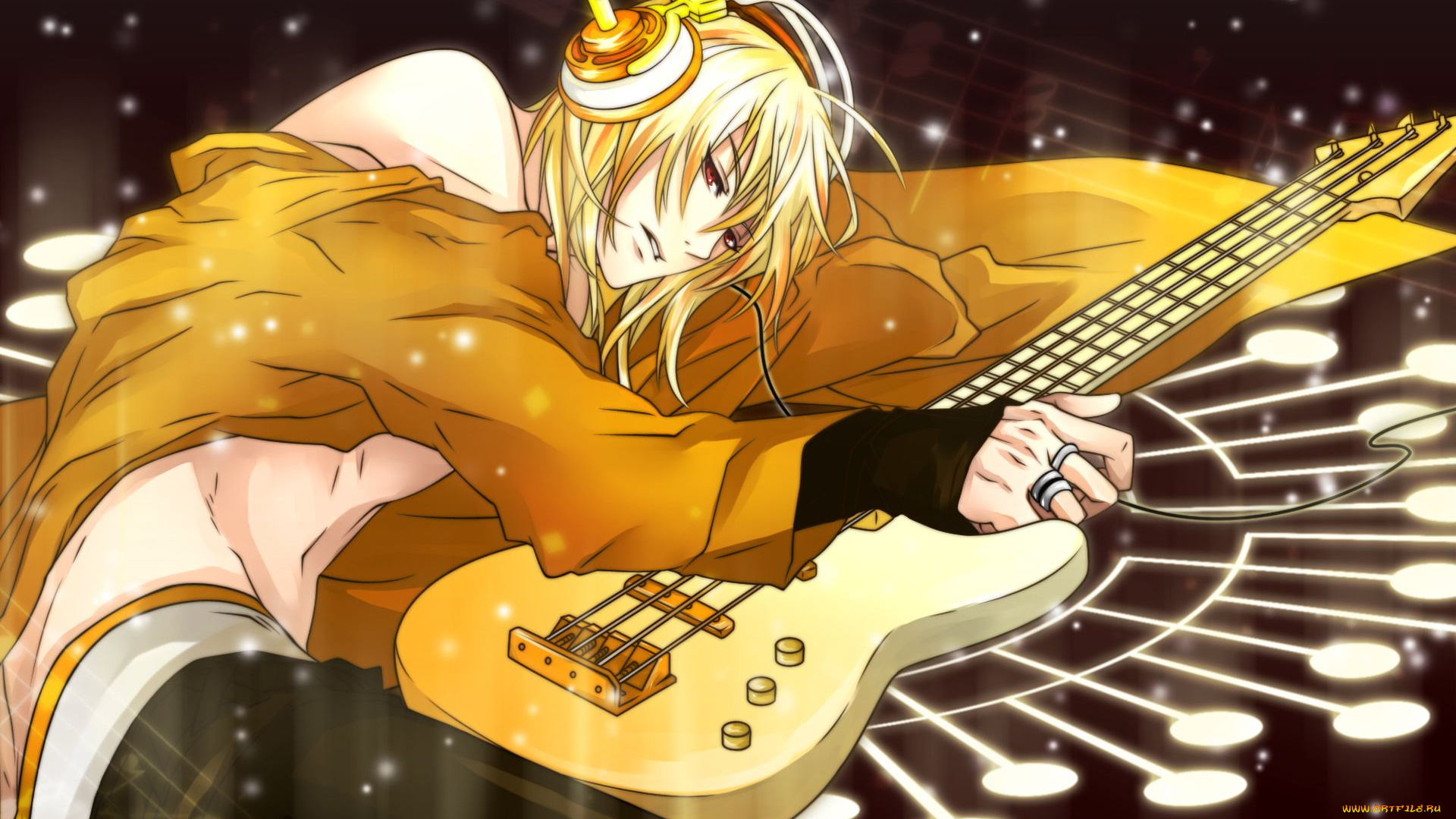 аниме, headphones, instrumental