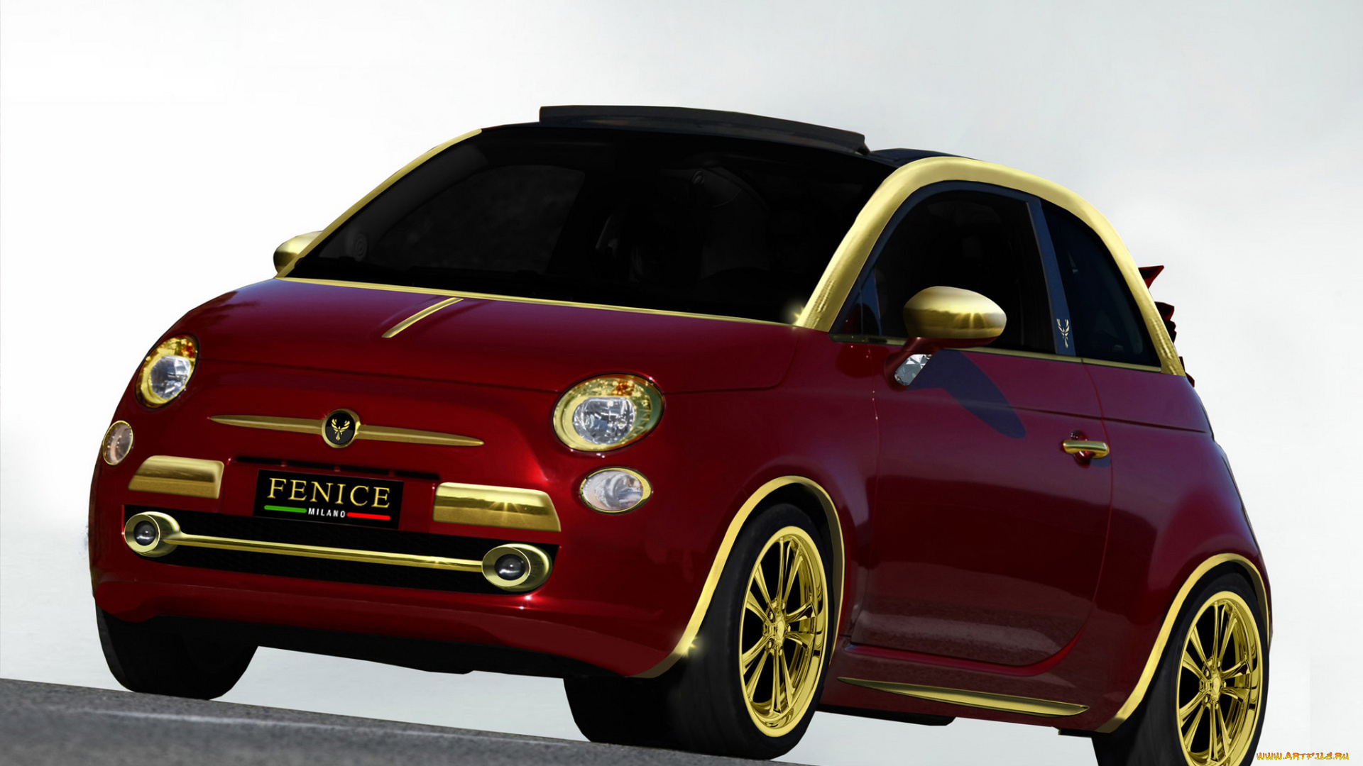 fiat, 500c, la, dolce, vita, by, fenice, milano, автомобили, 3д