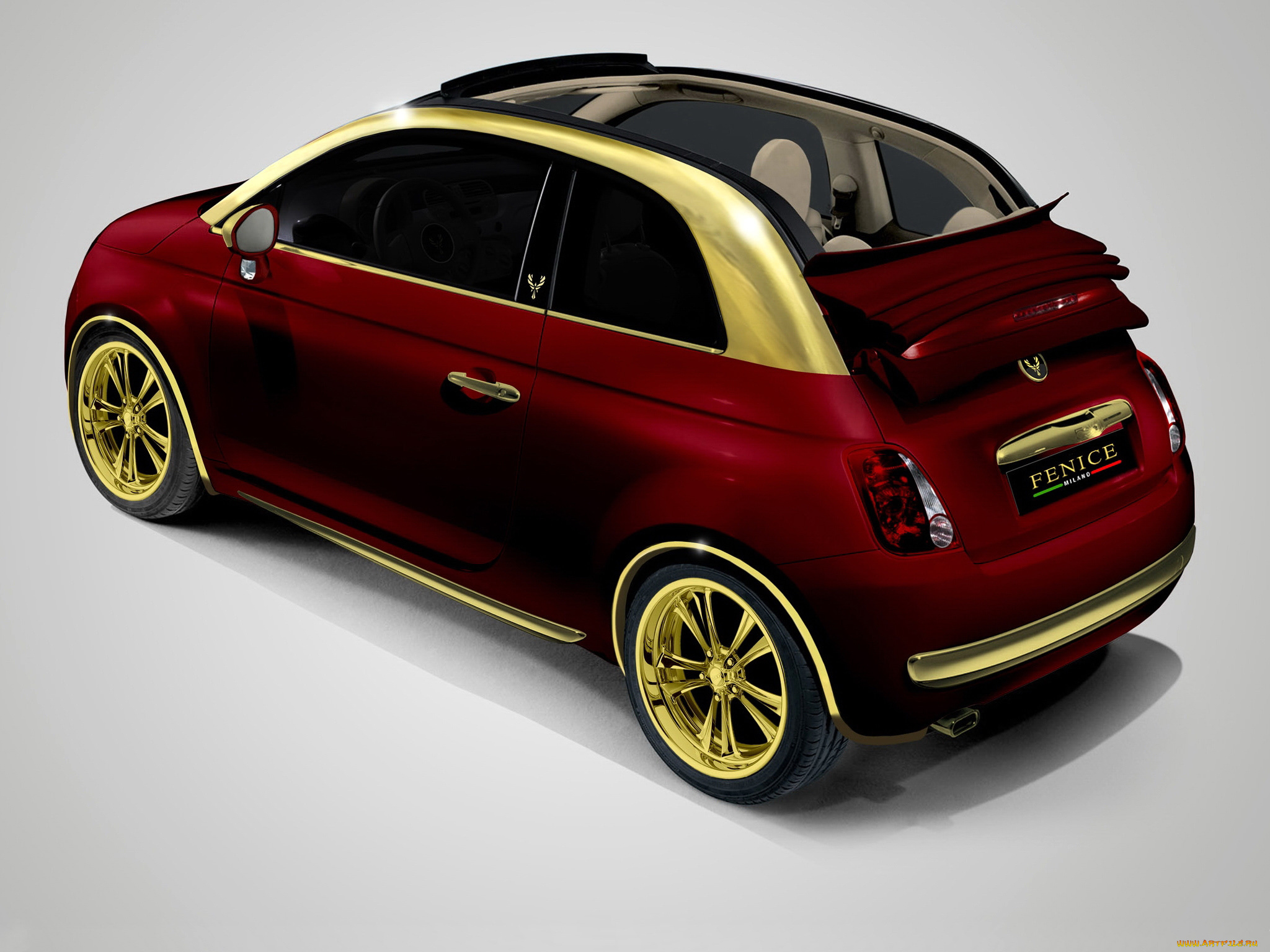 fiat, 500c, la, dolce, vita, by, fenice, milano, автомобили, 3д