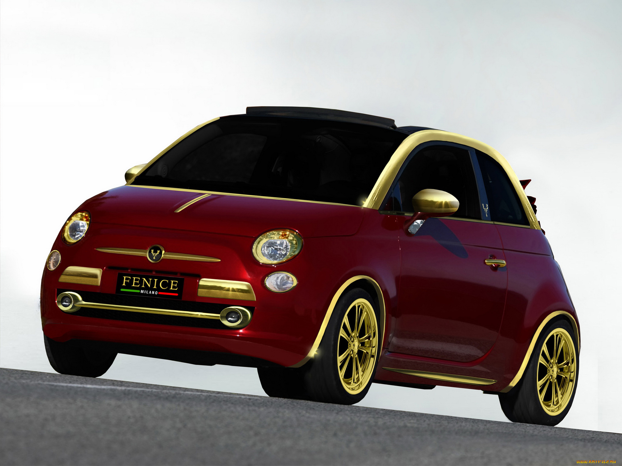 fiat, 500c, la, dolce, vita, by, fenice, milano, автомобили, 3д