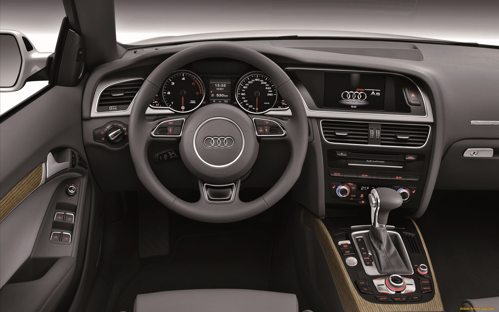 audi, a5, cabriolet, 2013, автомобили, спидометры, торпедо, 