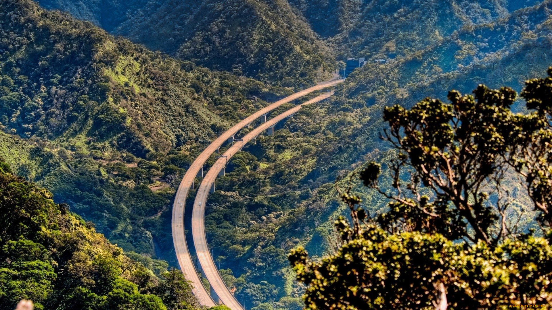 природа, дороги, автобан, дорога, горы