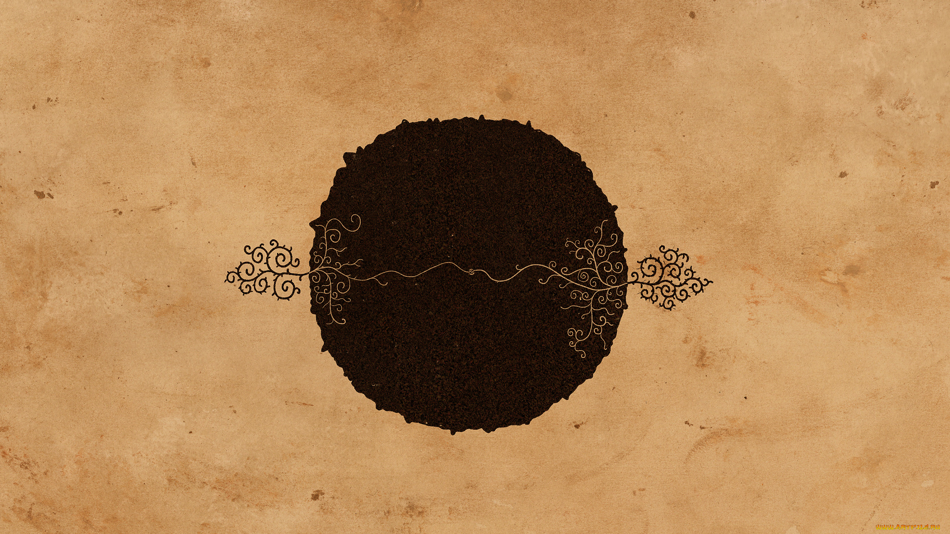 рисованные, vladstudio, узор, коричневый