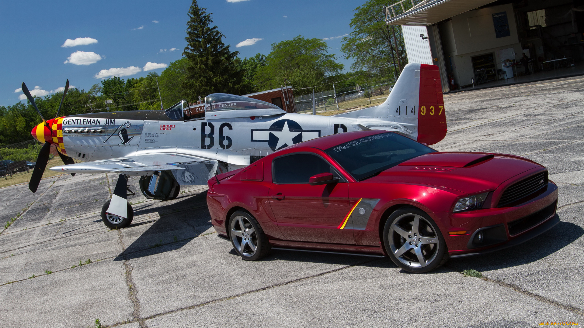 2013, ford, mustang, sr, p51, автомобили, поле, самолет