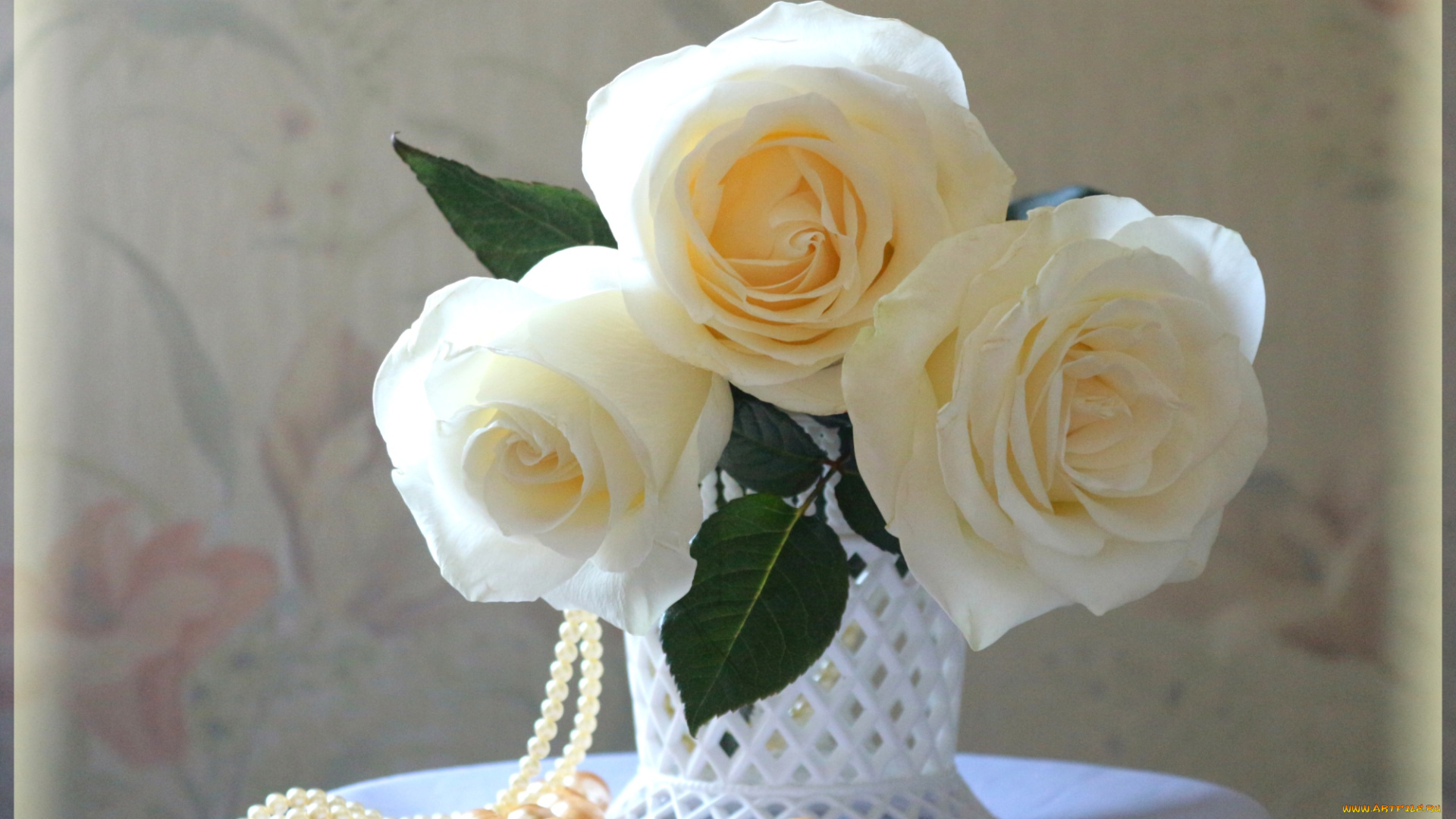 цветы, розы, трио, ожерелье