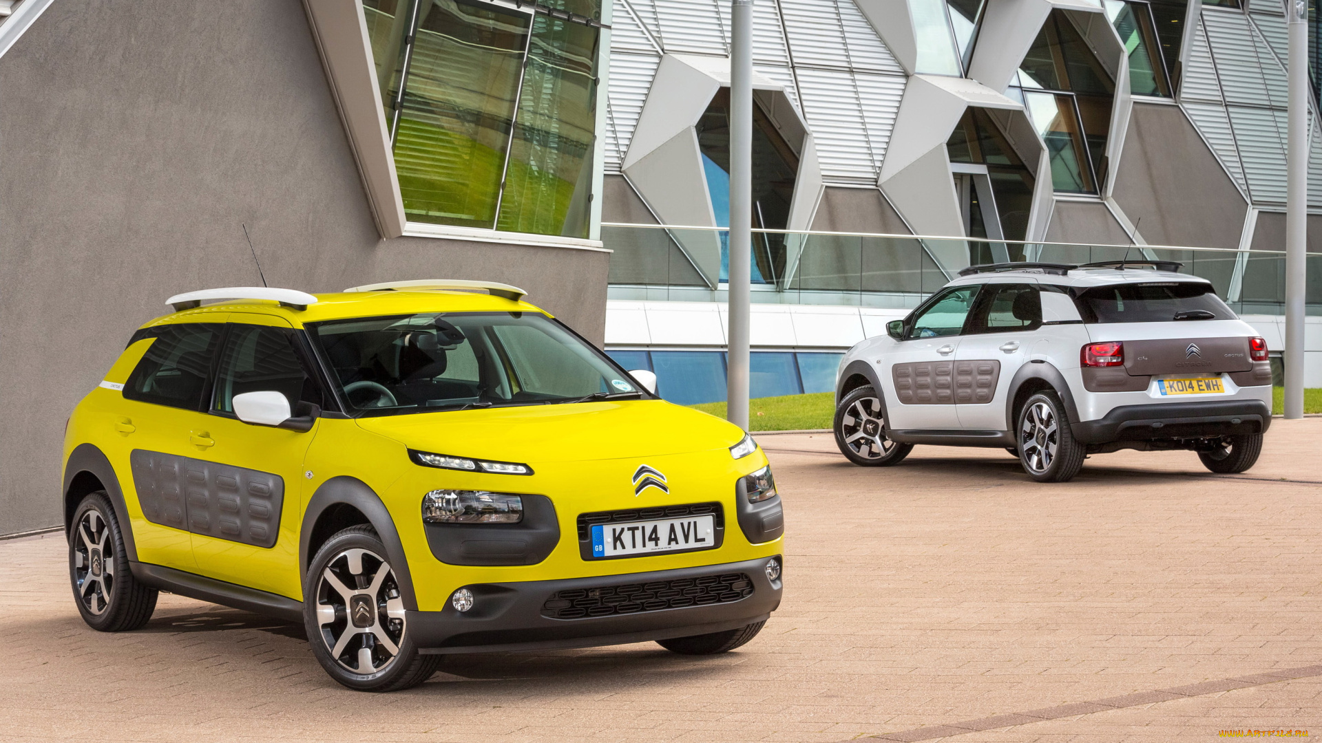 2014, citroen, c4, cactus, автомобили, citroen, cactus, тюнинг, двое, желтый