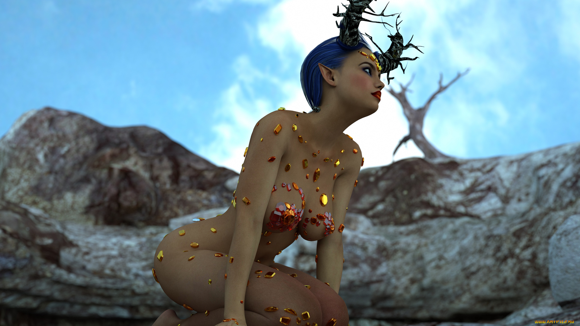 3д, графика, существа, , creatures, взгляд, кастаника