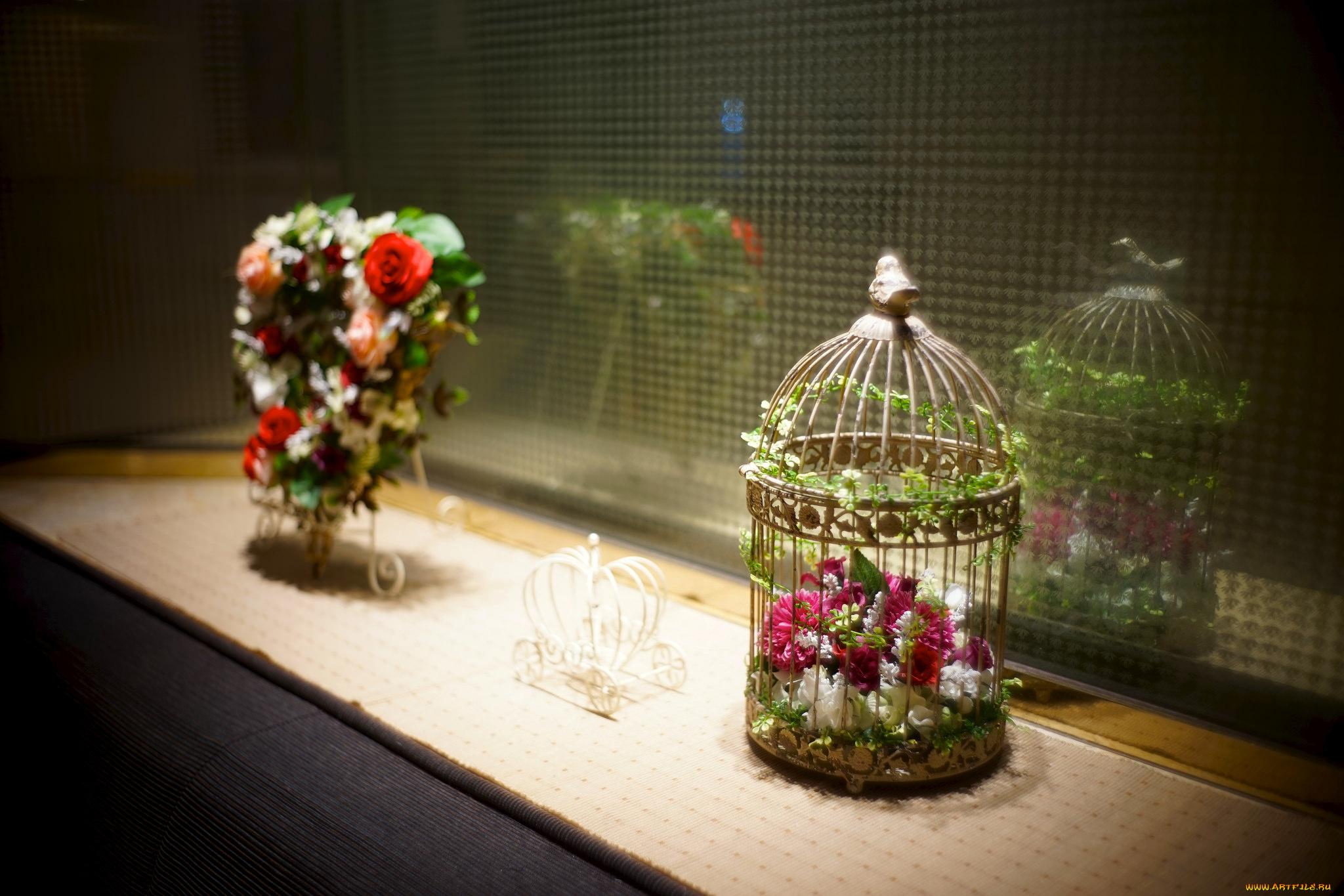 цветы, букеты, , композиции, букет, клетка