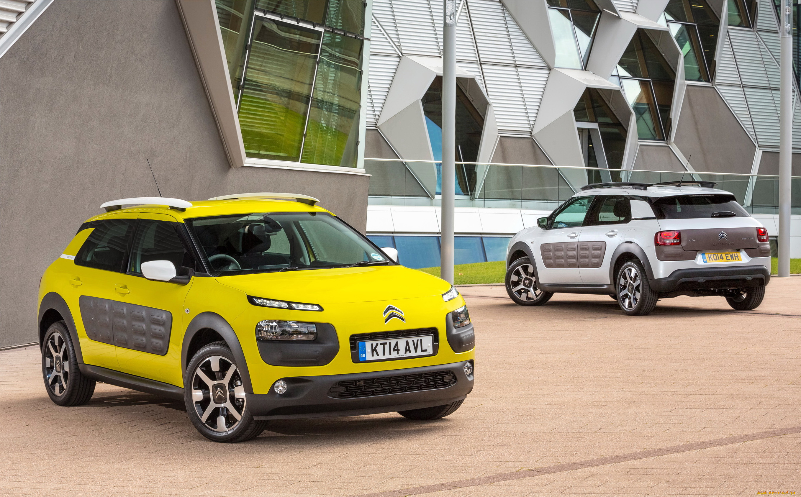 2014, citroen, c4, cactus, автомобили, citroen, cactus, тюнинг, двое, желтый