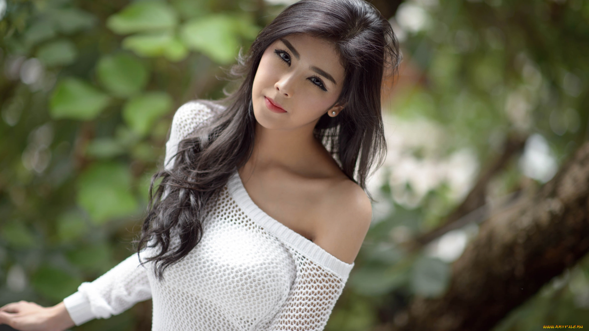 девушки, -unsort, , азиатки, лицо, взгляд