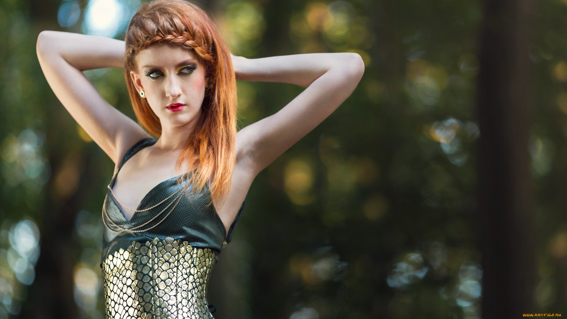 девушки, -unsort, , рыжеволосые, и, другие, взгляд, жест, лицо