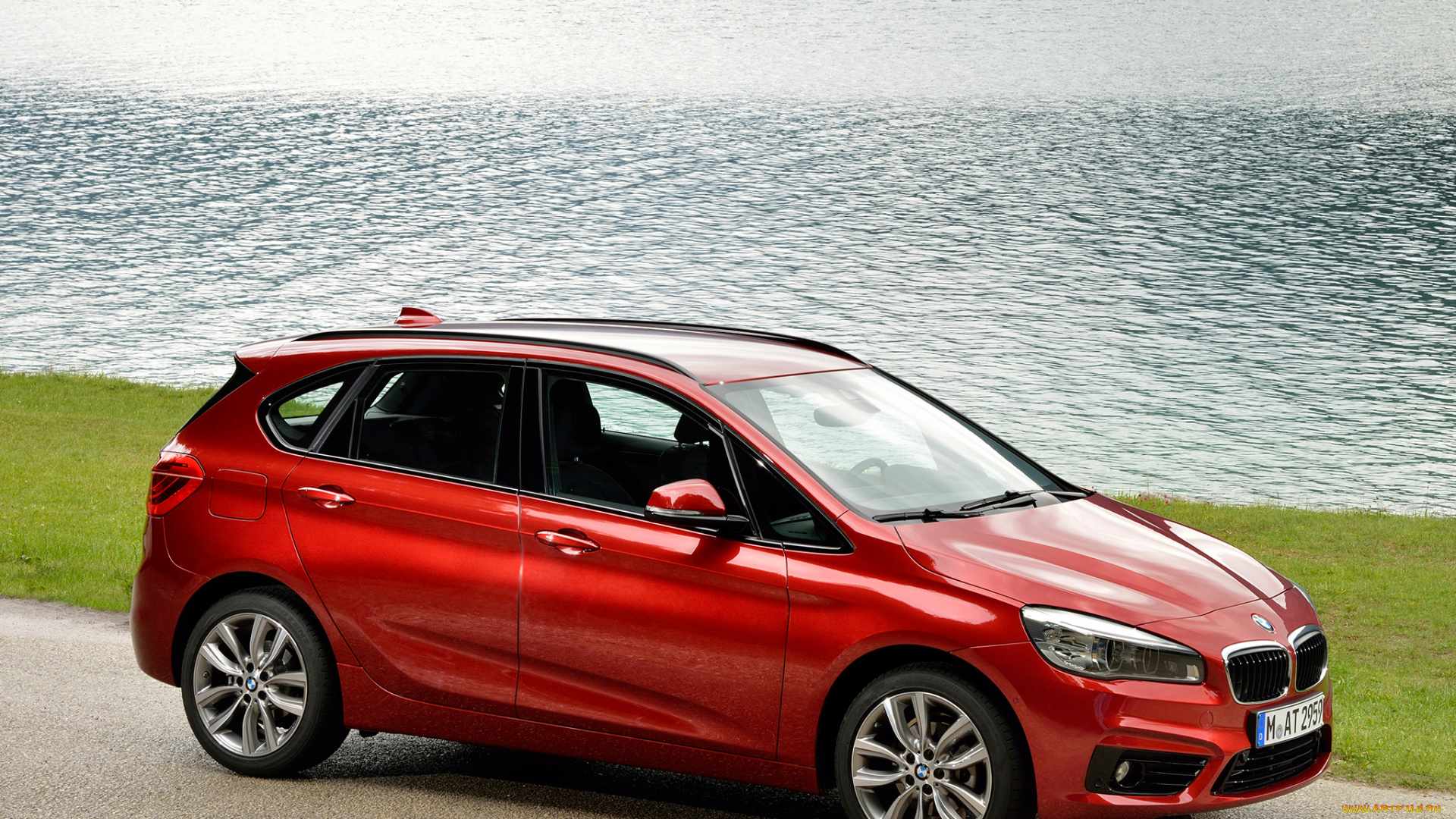 автомобили, bmw, 218d, active, tourer, f45, 2014г, красный