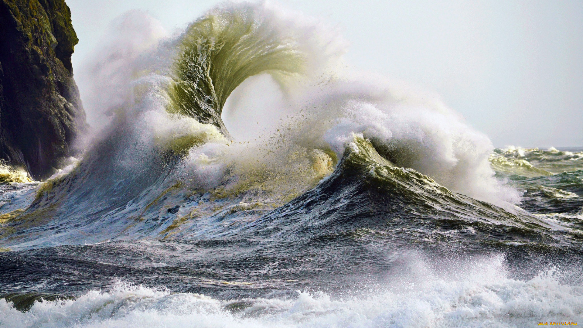 природа, стихия, прибой