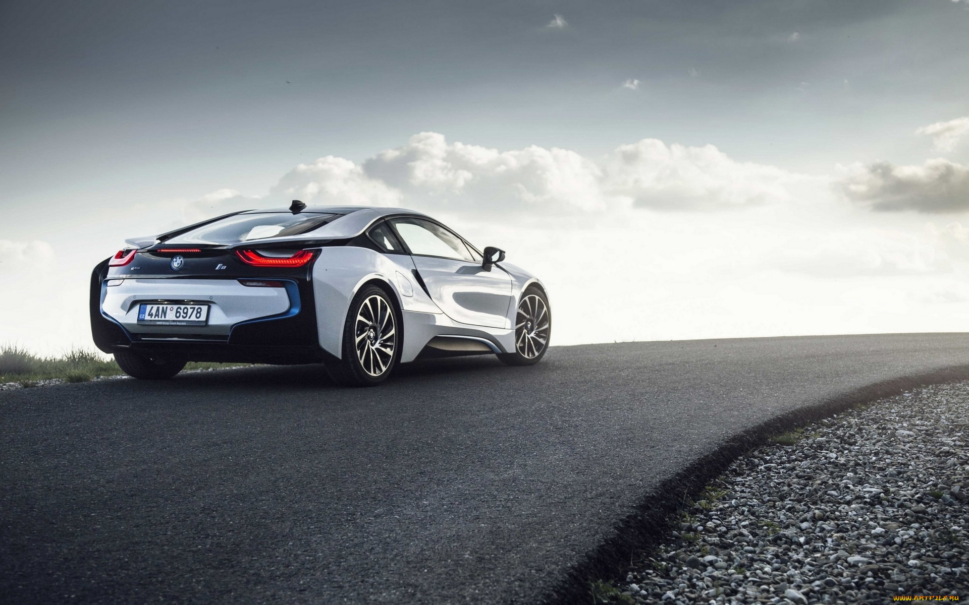 автомобили, bmw, шоссе, трасса, щебень, дорога, светлый, i8