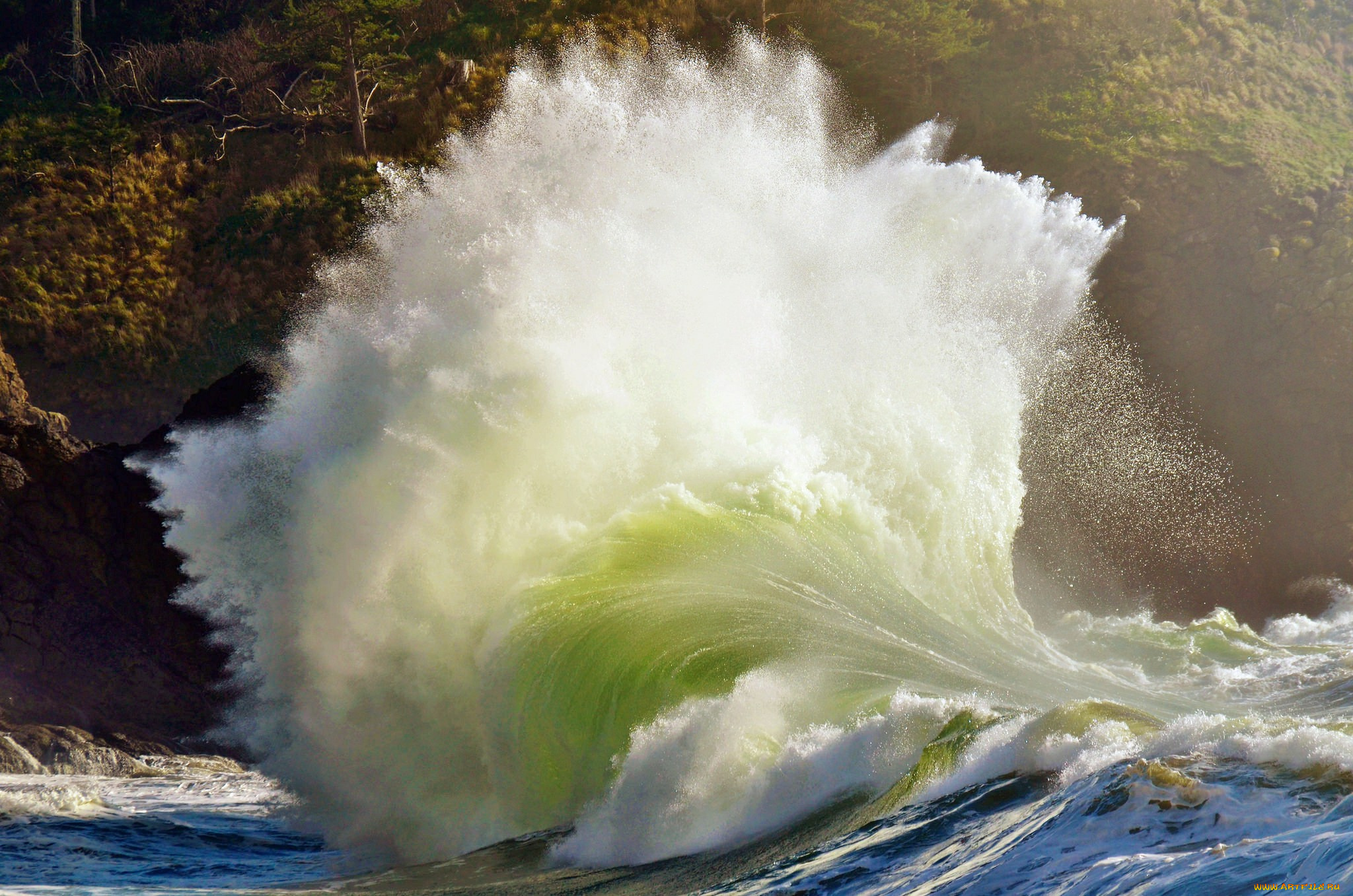 природа, стихия, прибой