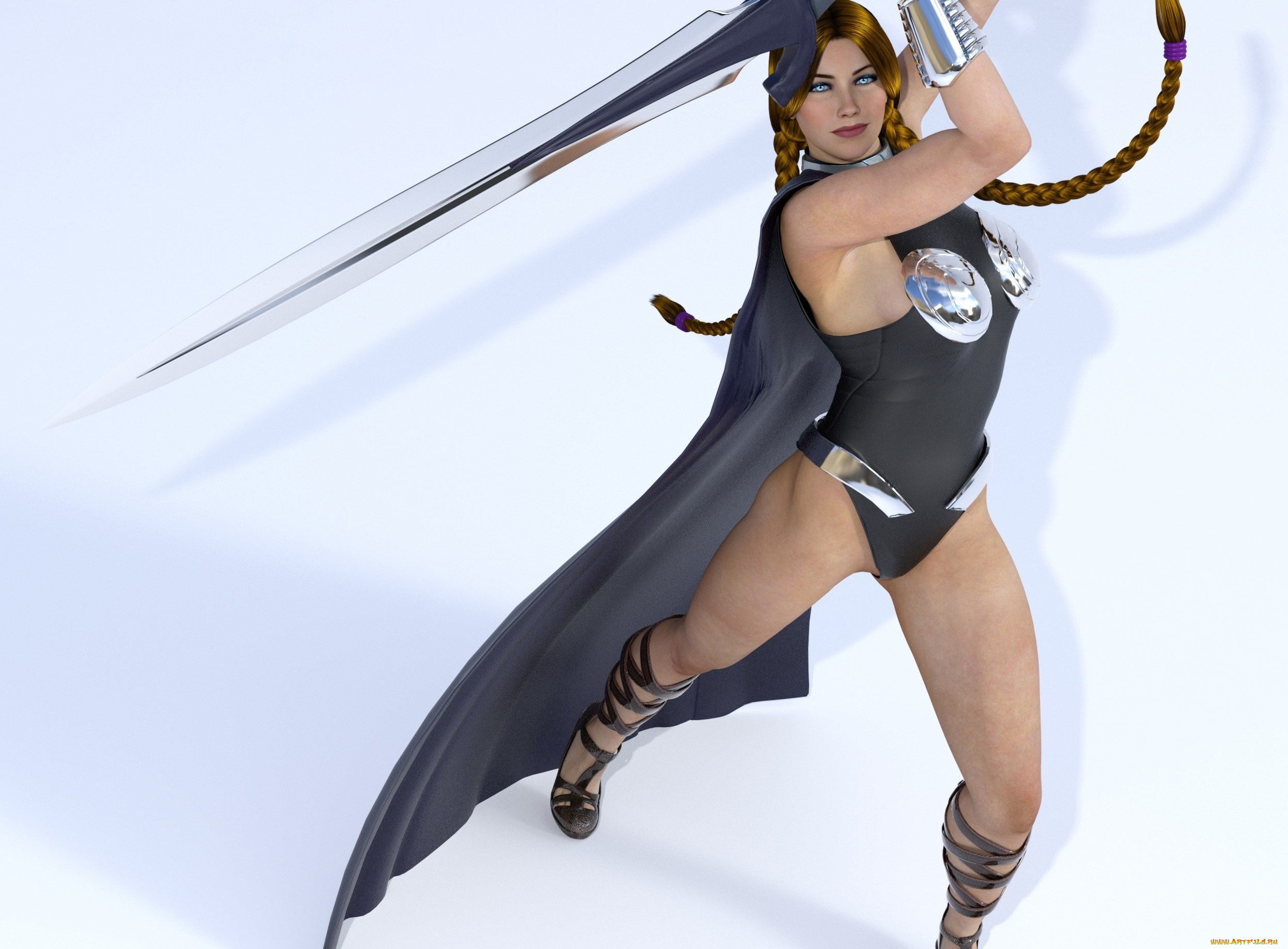 3д, графика, фантазия, , fantasy, девушка, фон, взгляд