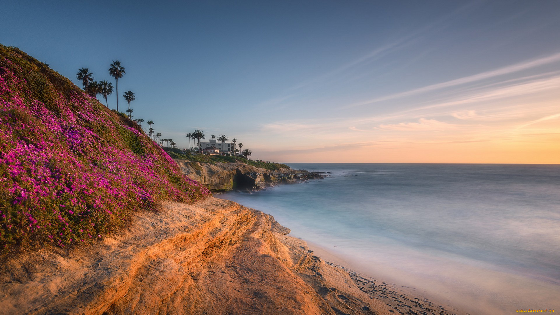 природа, побережье, простор