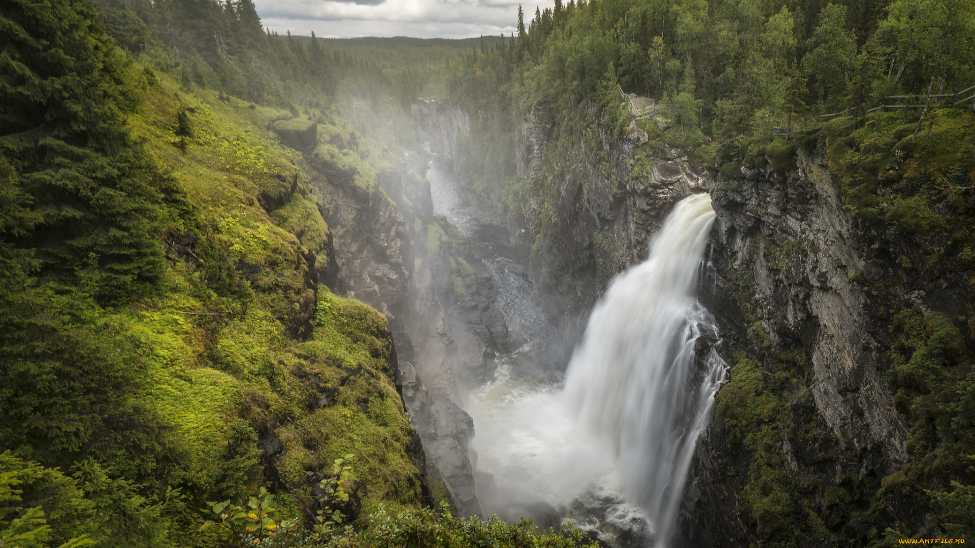 природа, водопады, простор