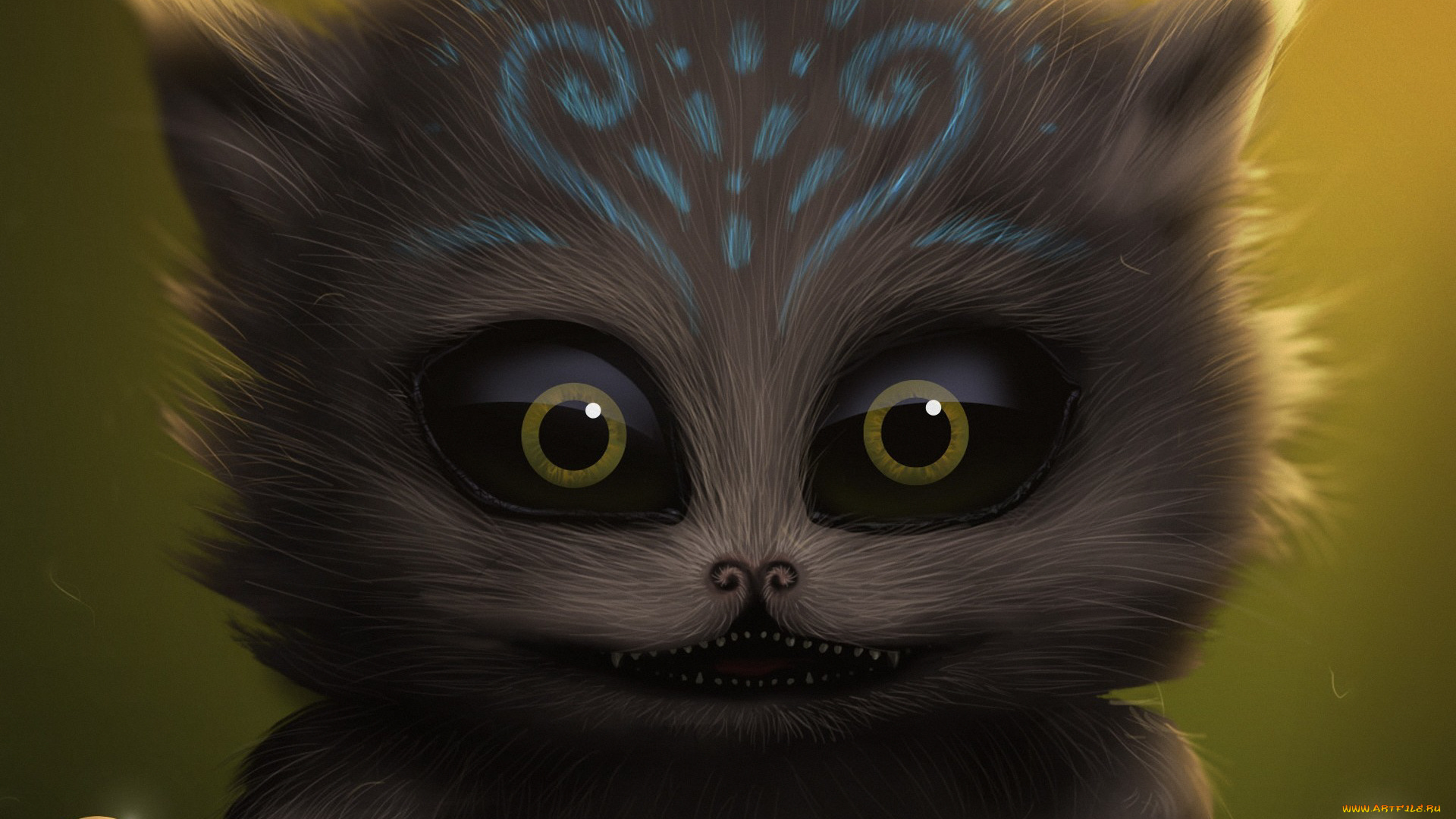 рисованное, животные, , коты, котёнок