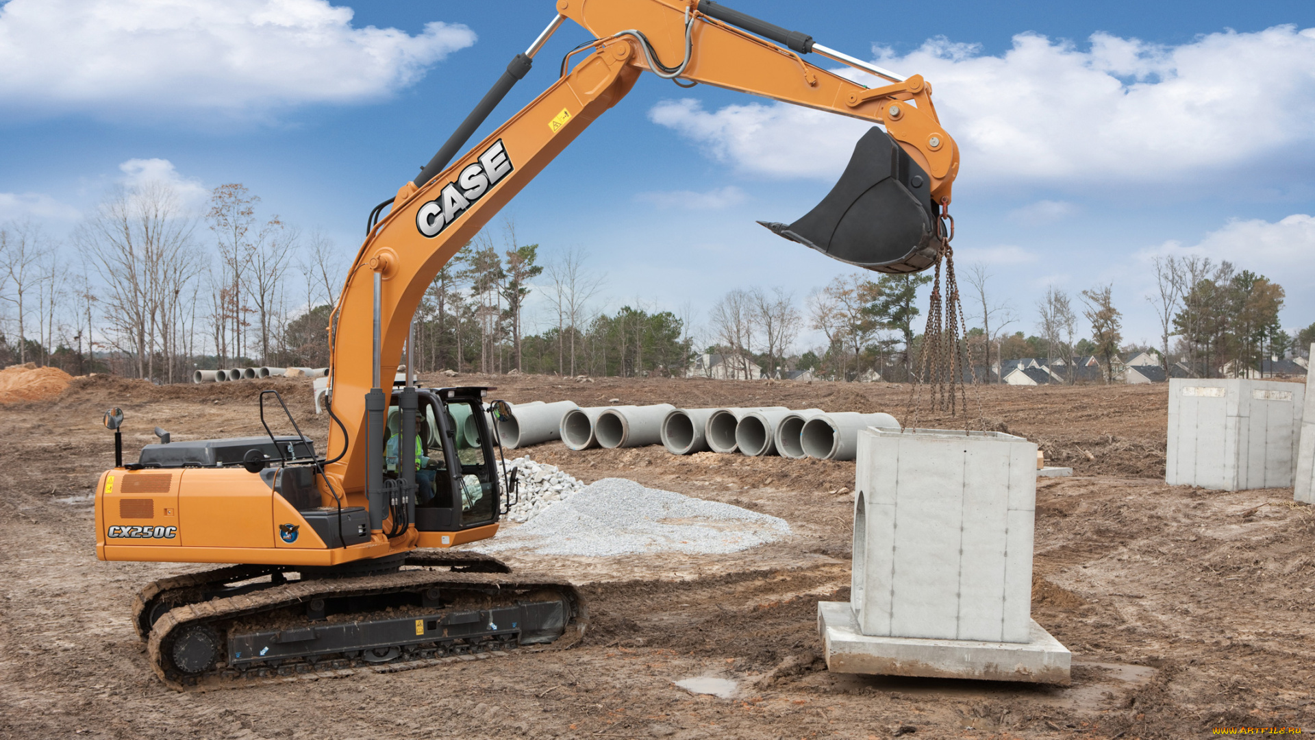 техника, экскаваторы, case