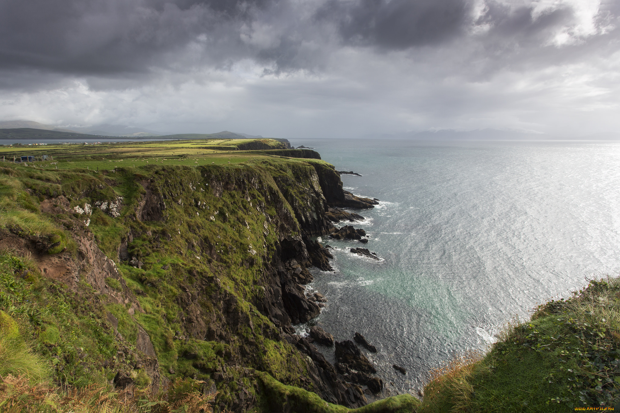 природа, побережье, простор