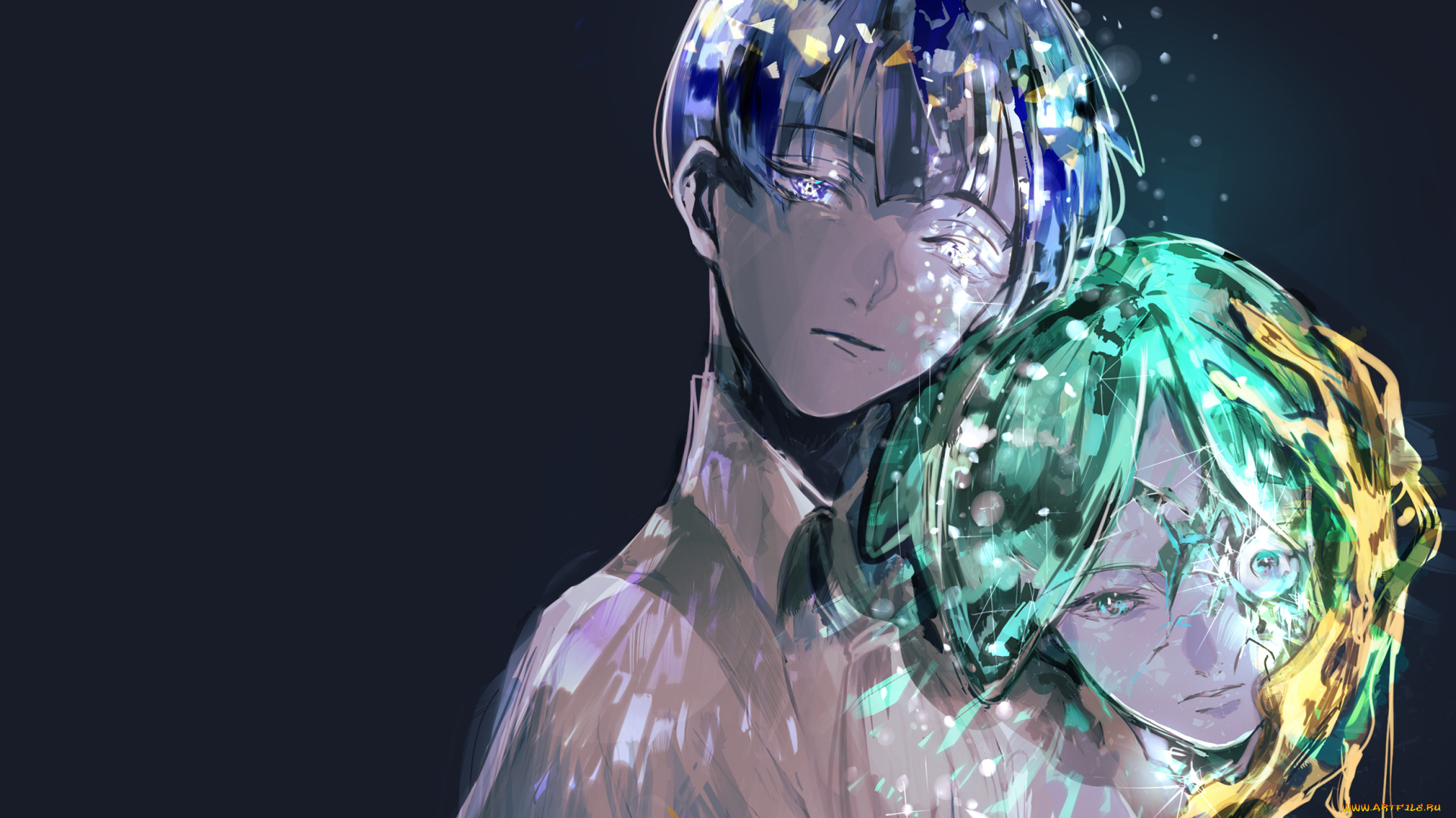 аниме, houseki, no, kuni, девушки