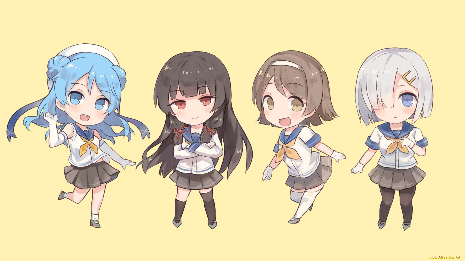 аниме, kantai, collection, девочки