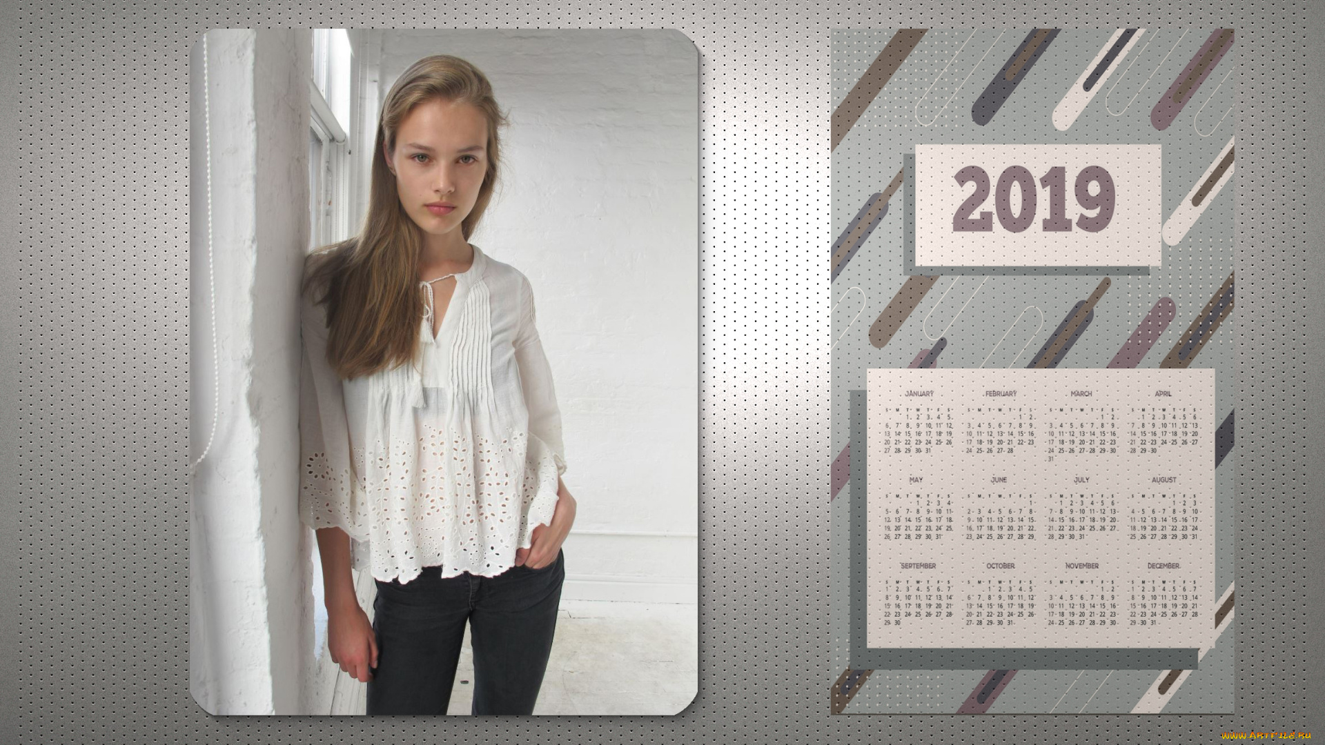 календари, девушки, взгляд, женщина