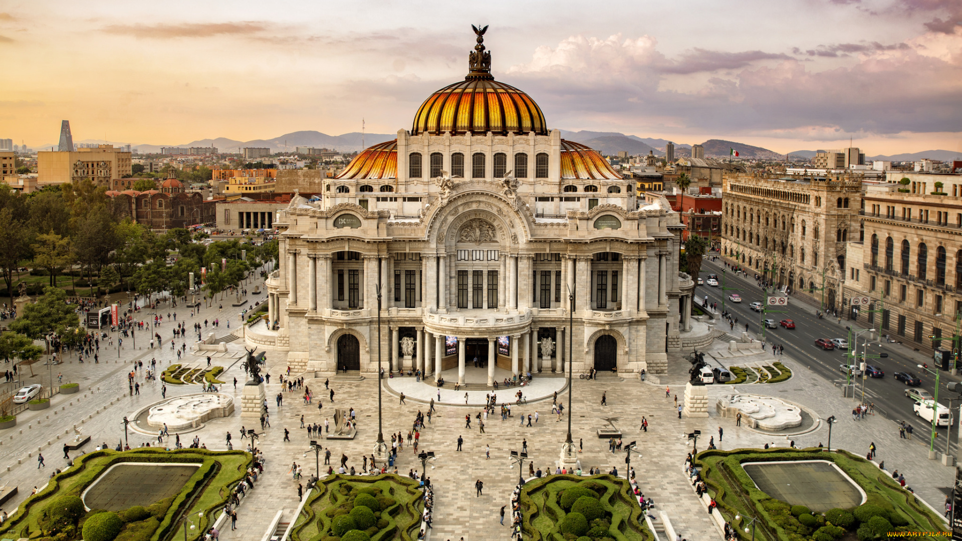 palacio, de, bellas, artes, города, мехико, , мексика, простор