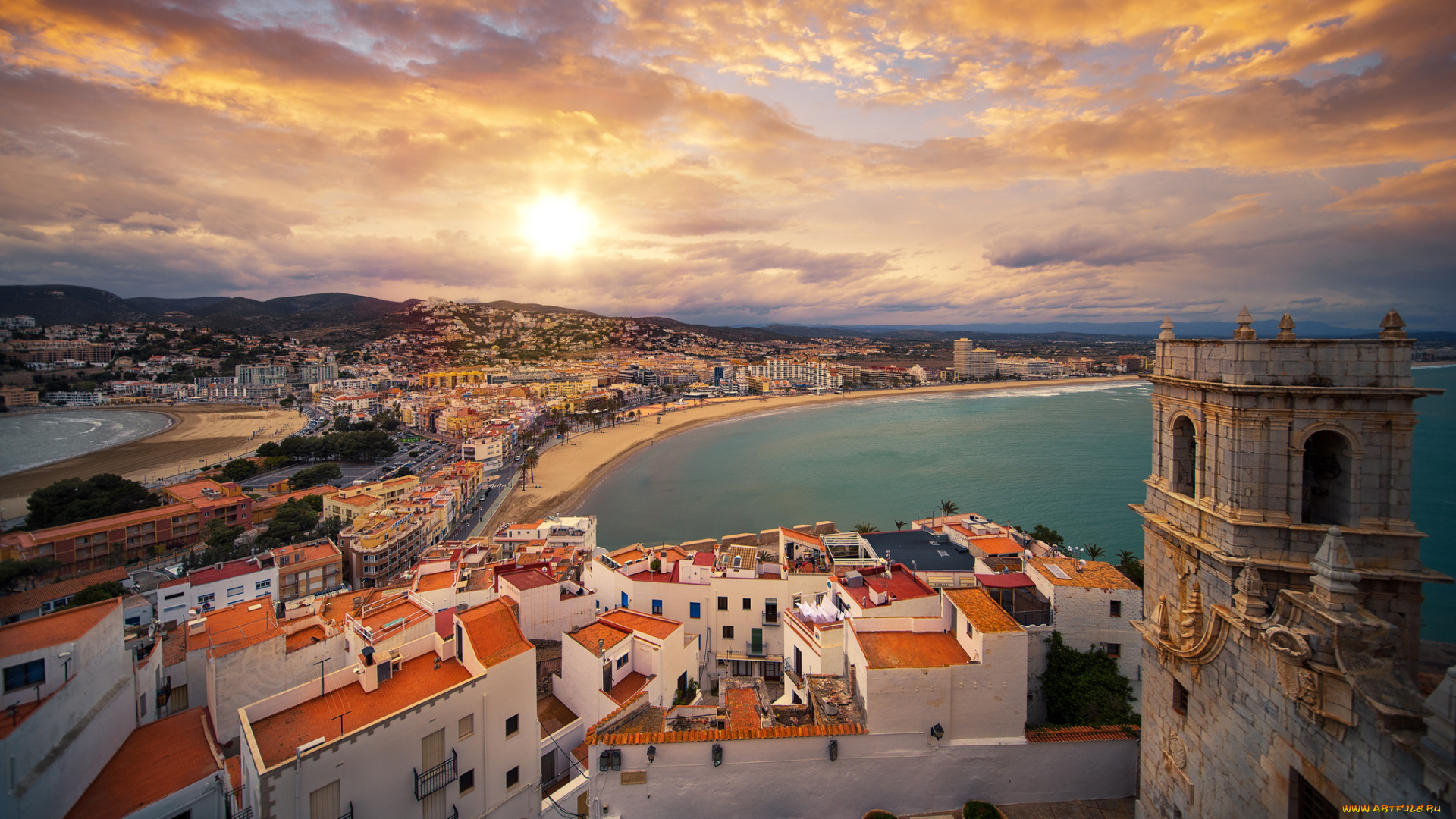 pope, luna`s, castle, , , valencia, , spain, города, валенсия, , испании, простор